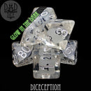 Diceception Glow in the Dark Dice Set - Bards & Cards
