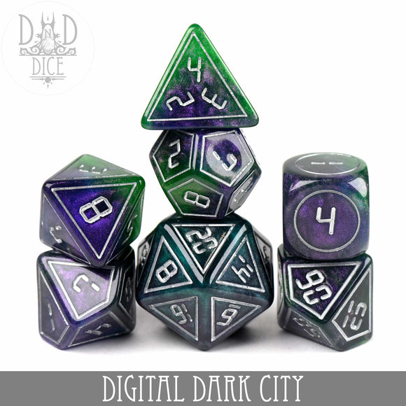Digital Dark City Dice Set - Bards & Cards
