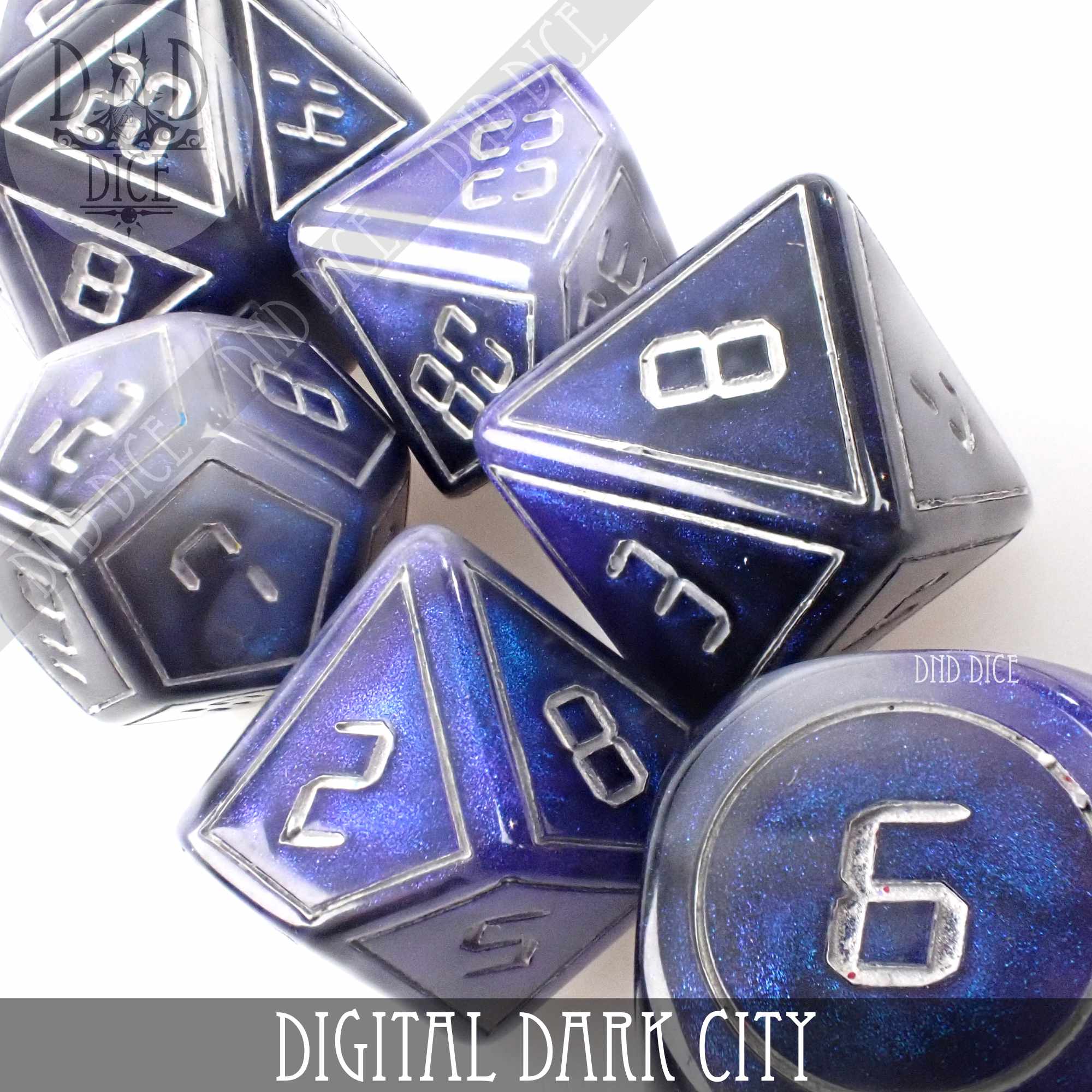 Digital Dark City Dice Set - Bards & Cards