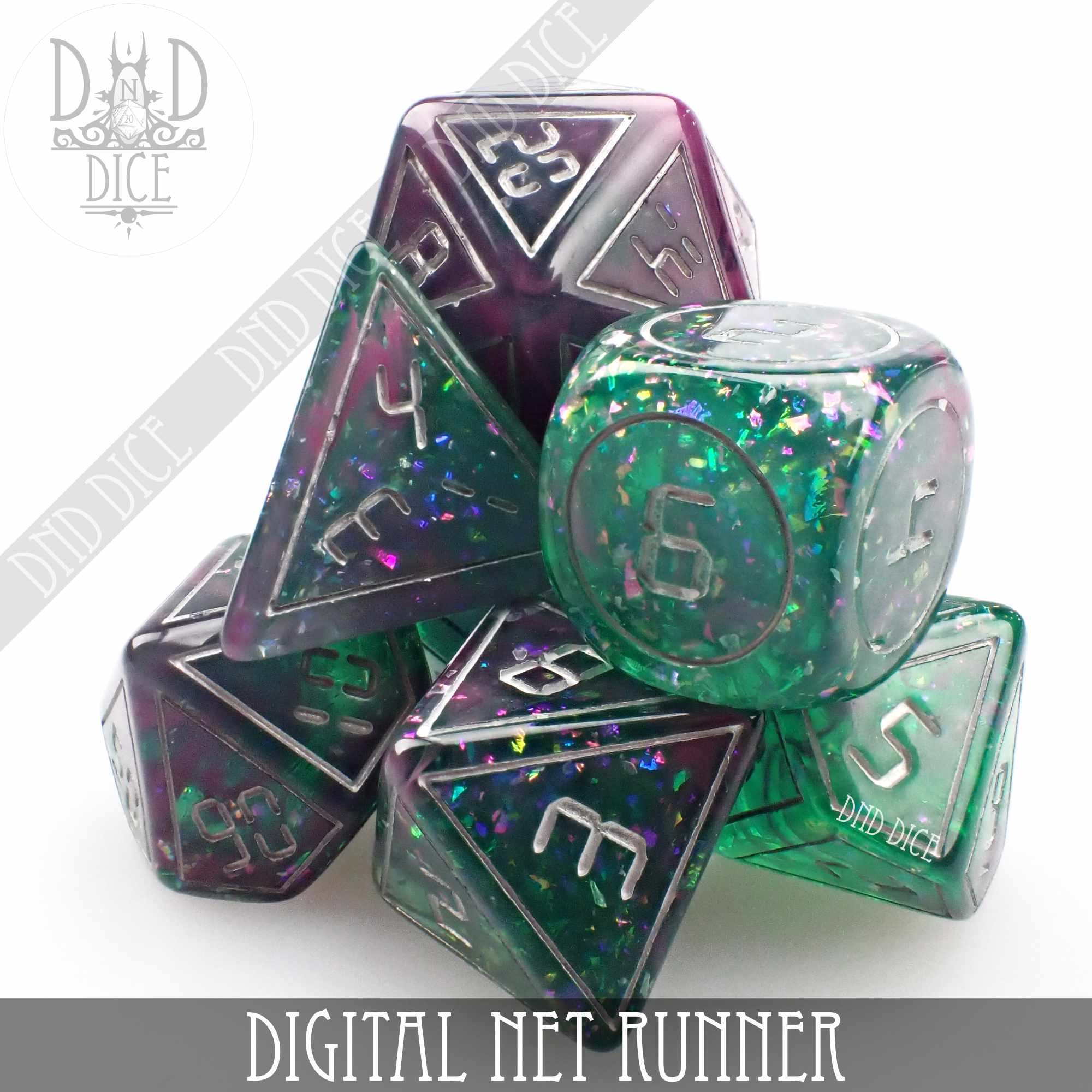 Digital Net Runner Dice Set - Bards & Cards