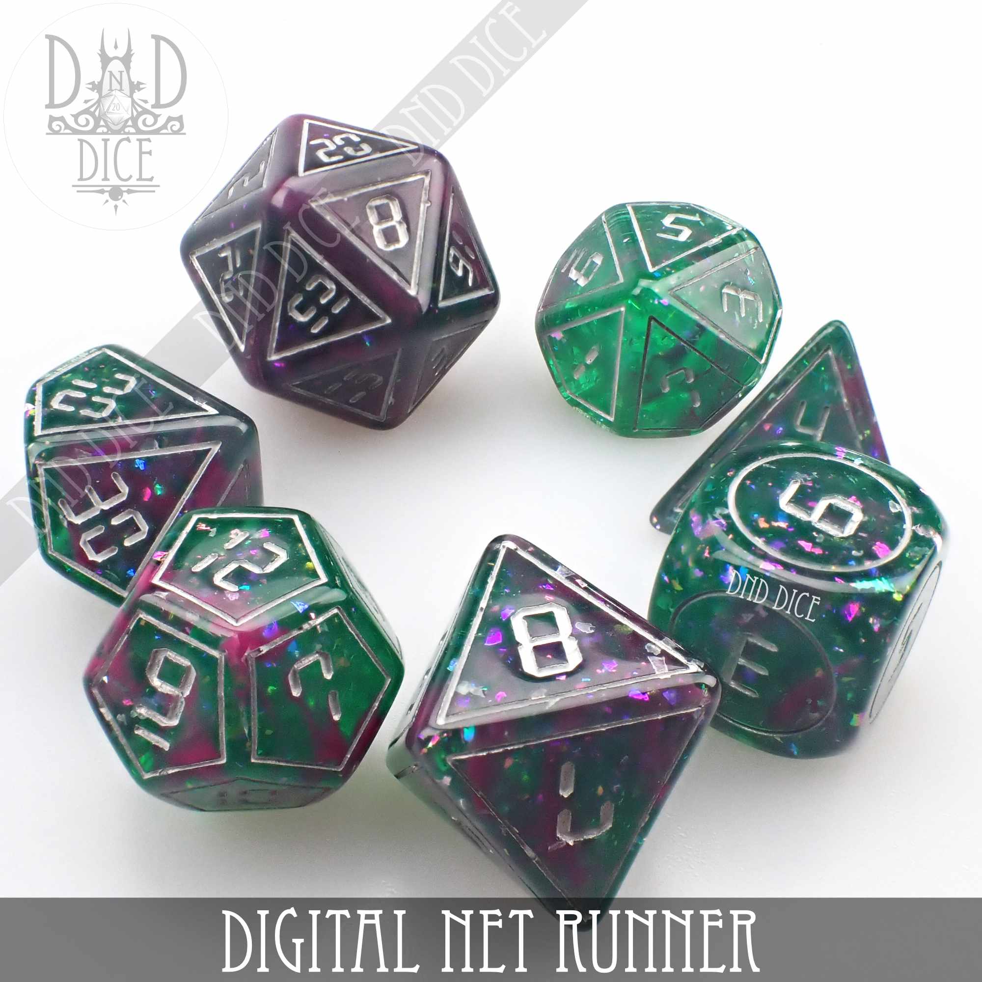 Digital Net Runner Dice Set - Bards & Cards