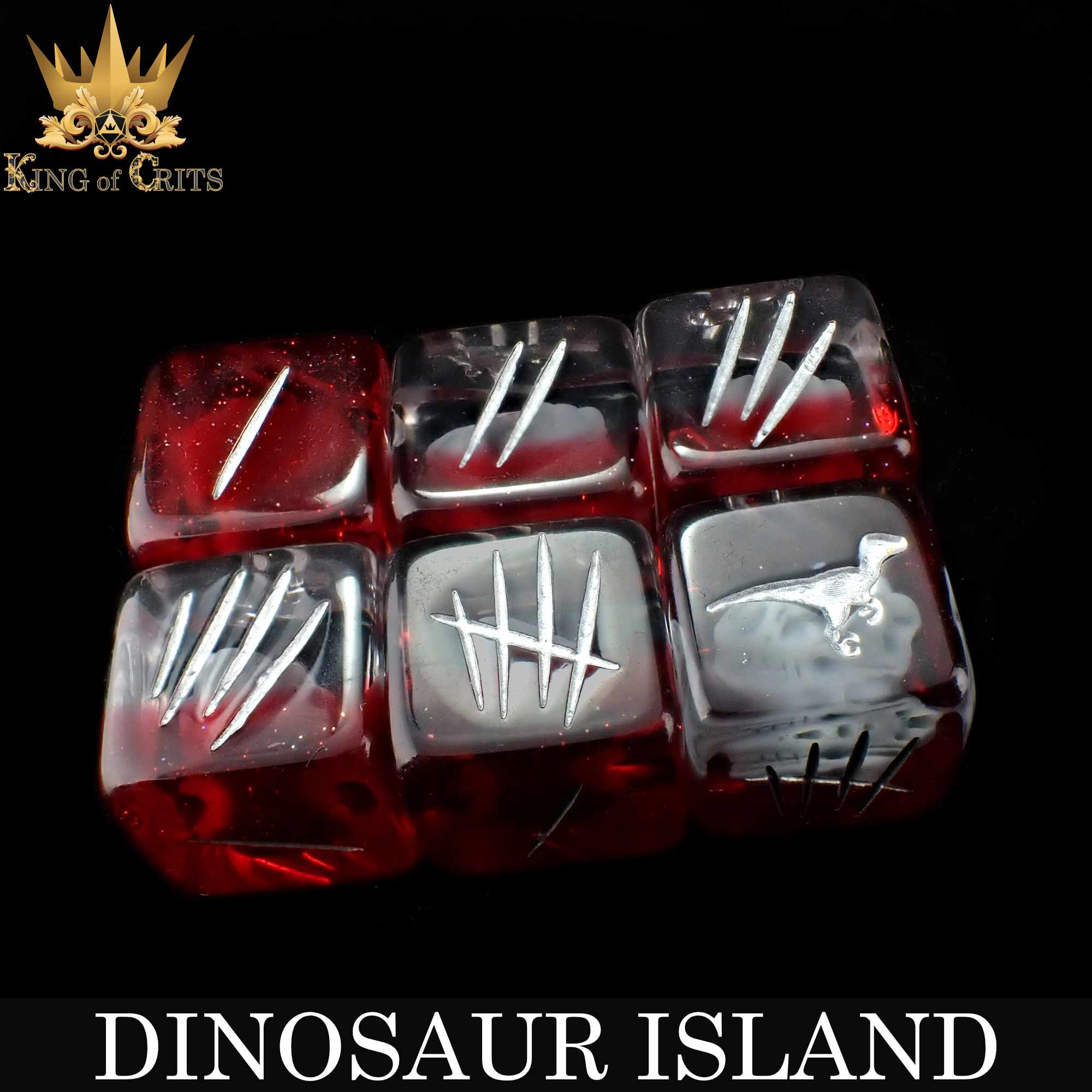 Dinosaur Island 11 Dice Set - Bards & Cards