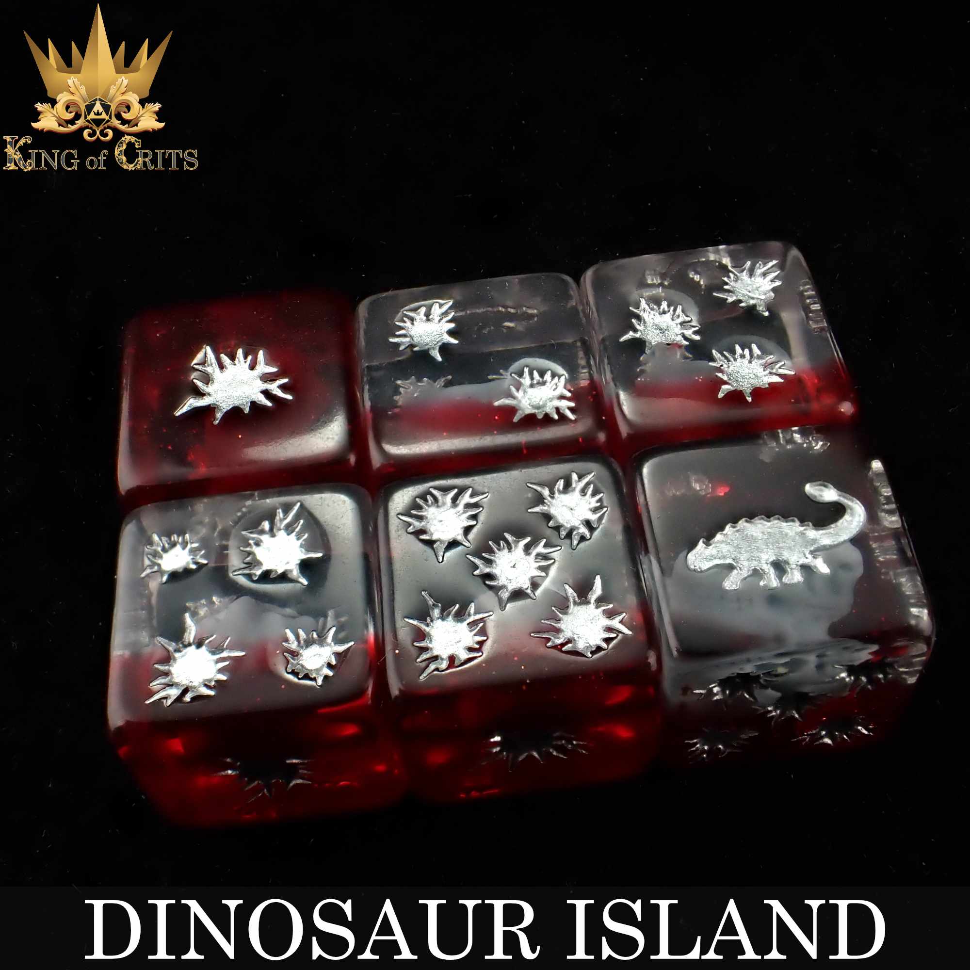 Dinosaur Island 11 Dice Set - Bards & Cards