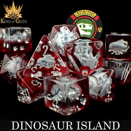 Dinosaur Island 11 Dice Set - Bards & Cards