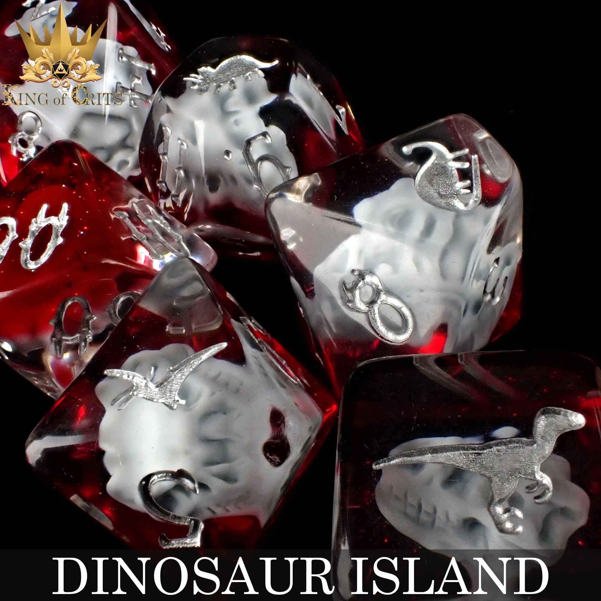 Dinosaur Island 11 Dice Set - Bards & Cards