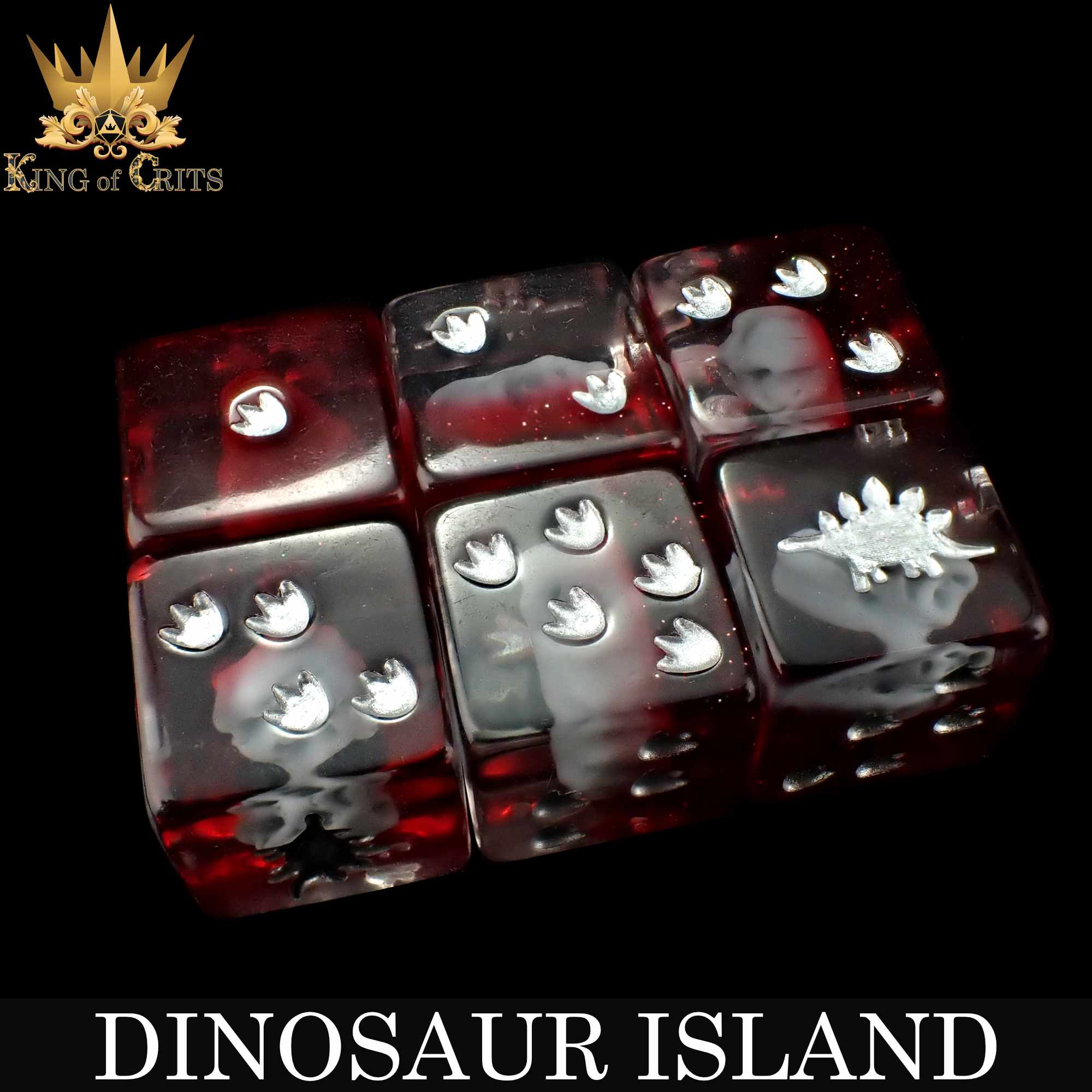 Dinosaur Island 11 Dice Set - Bards & Cards