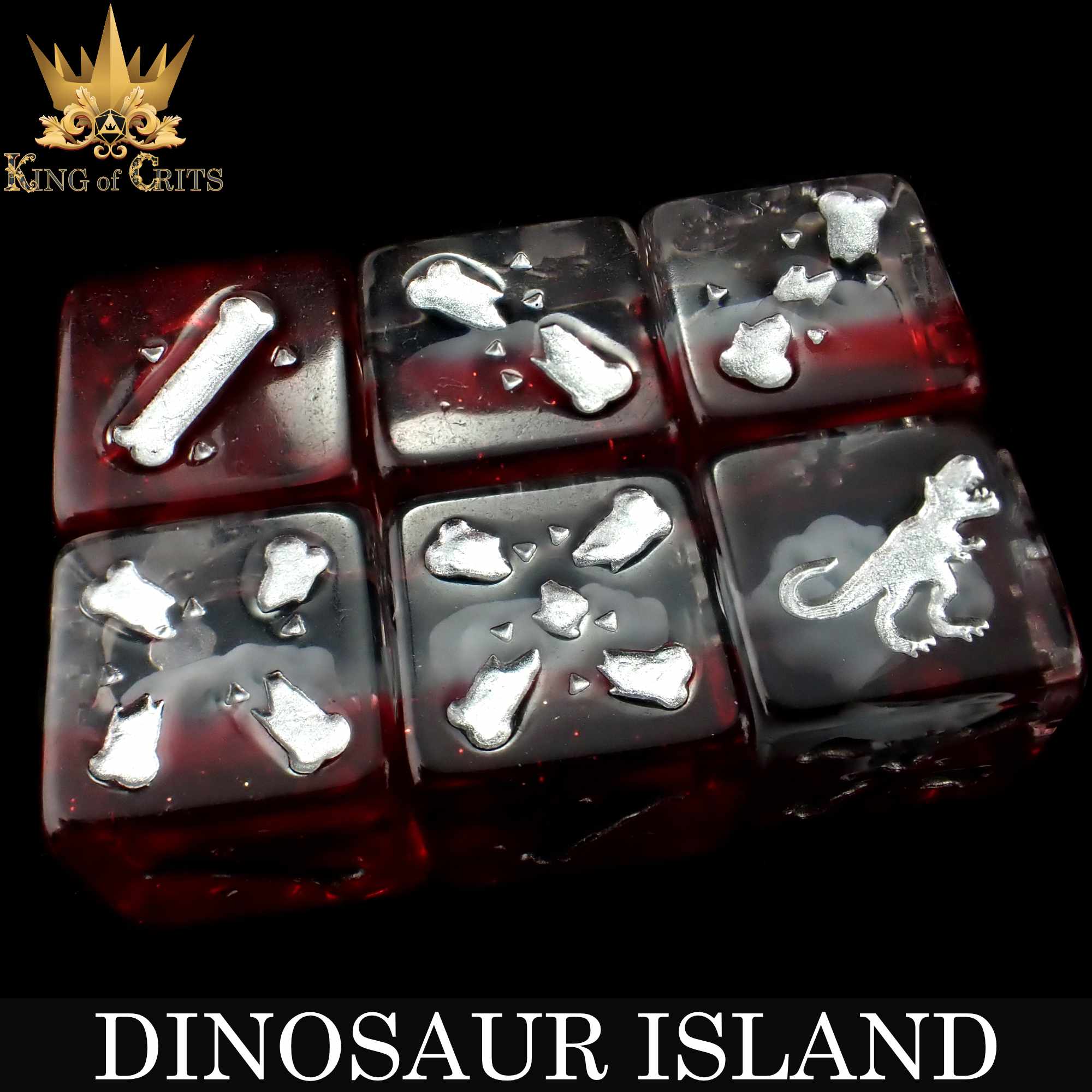 Dinosaur Island 11 Dice Set - Bards & Cards