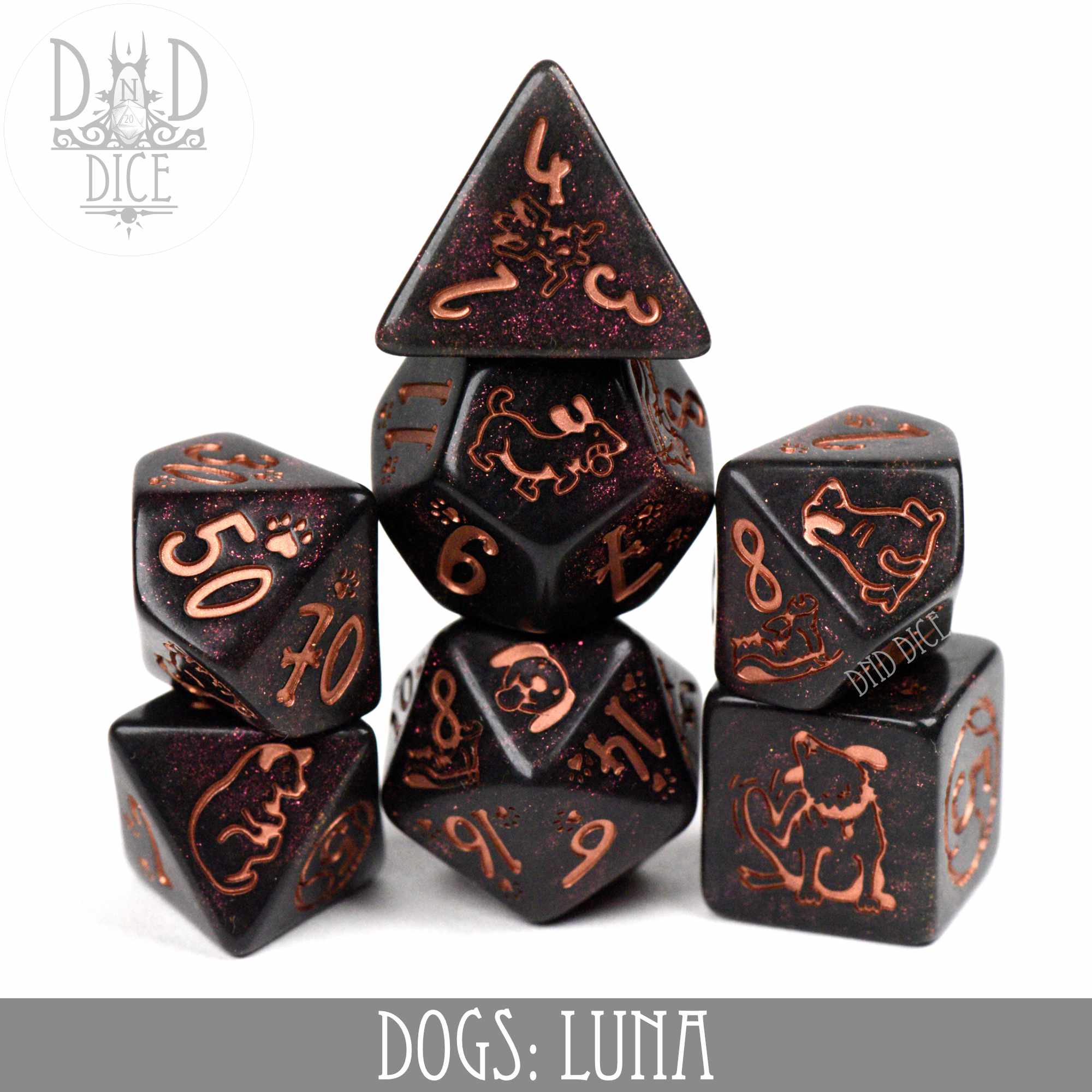 Dogs: Luna Dice Set - Bards & Cards