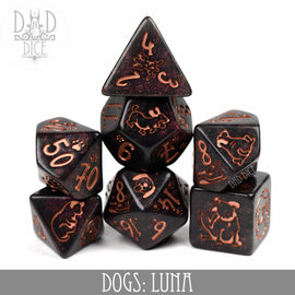 Dogs: Luna Dice Set - Bards & Cards