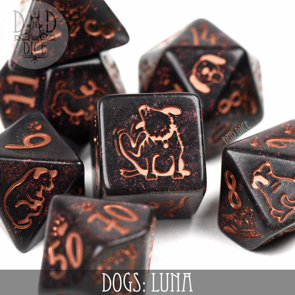 Dogs: Luna Dice Set - Bards & Cards