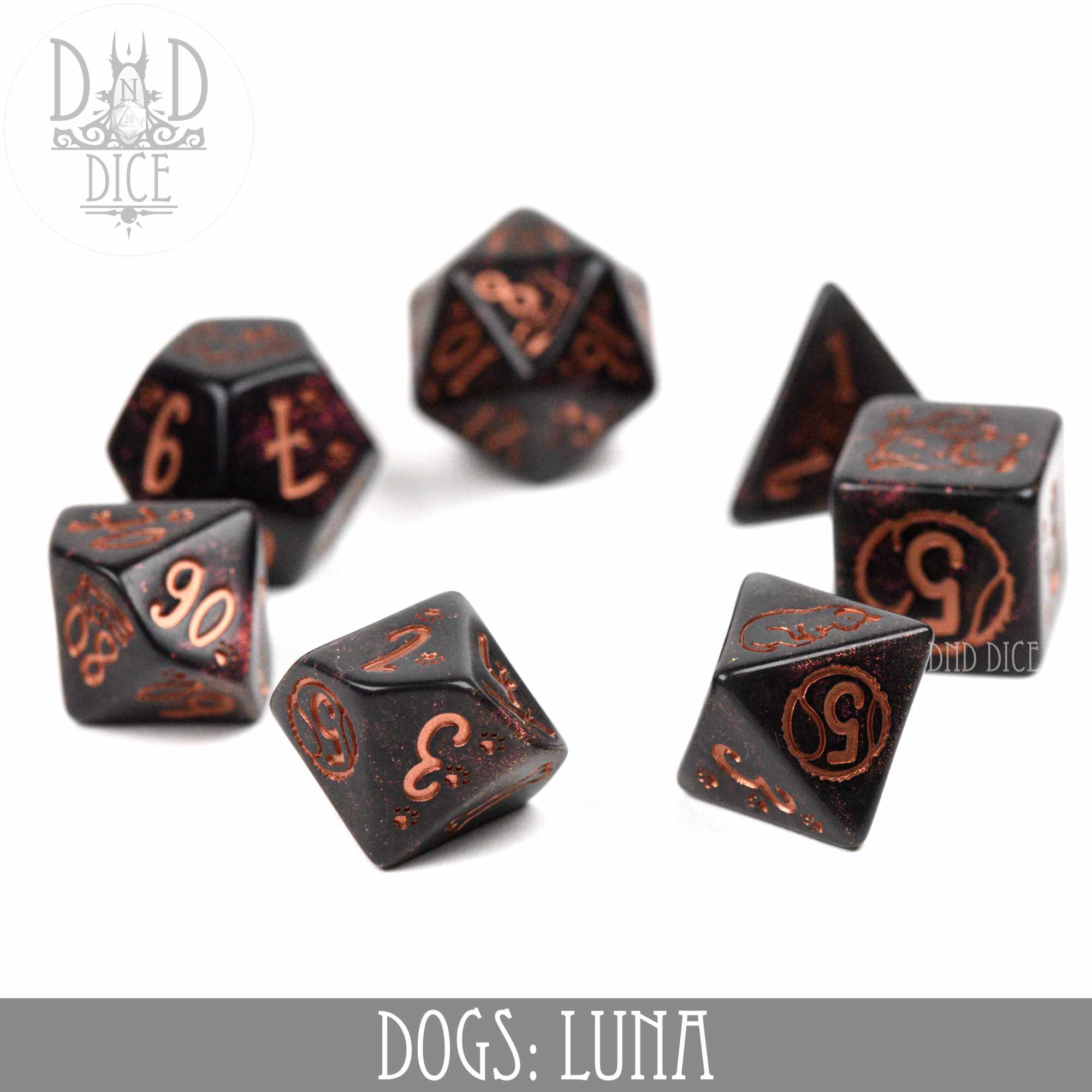 Dogs: Luna Dice Set - Bards & Cards