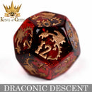 Draconic Descent 11 Dice Set - Bards & Cards