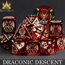 Draconic Descent 11 Dice Set - Bards & Cards