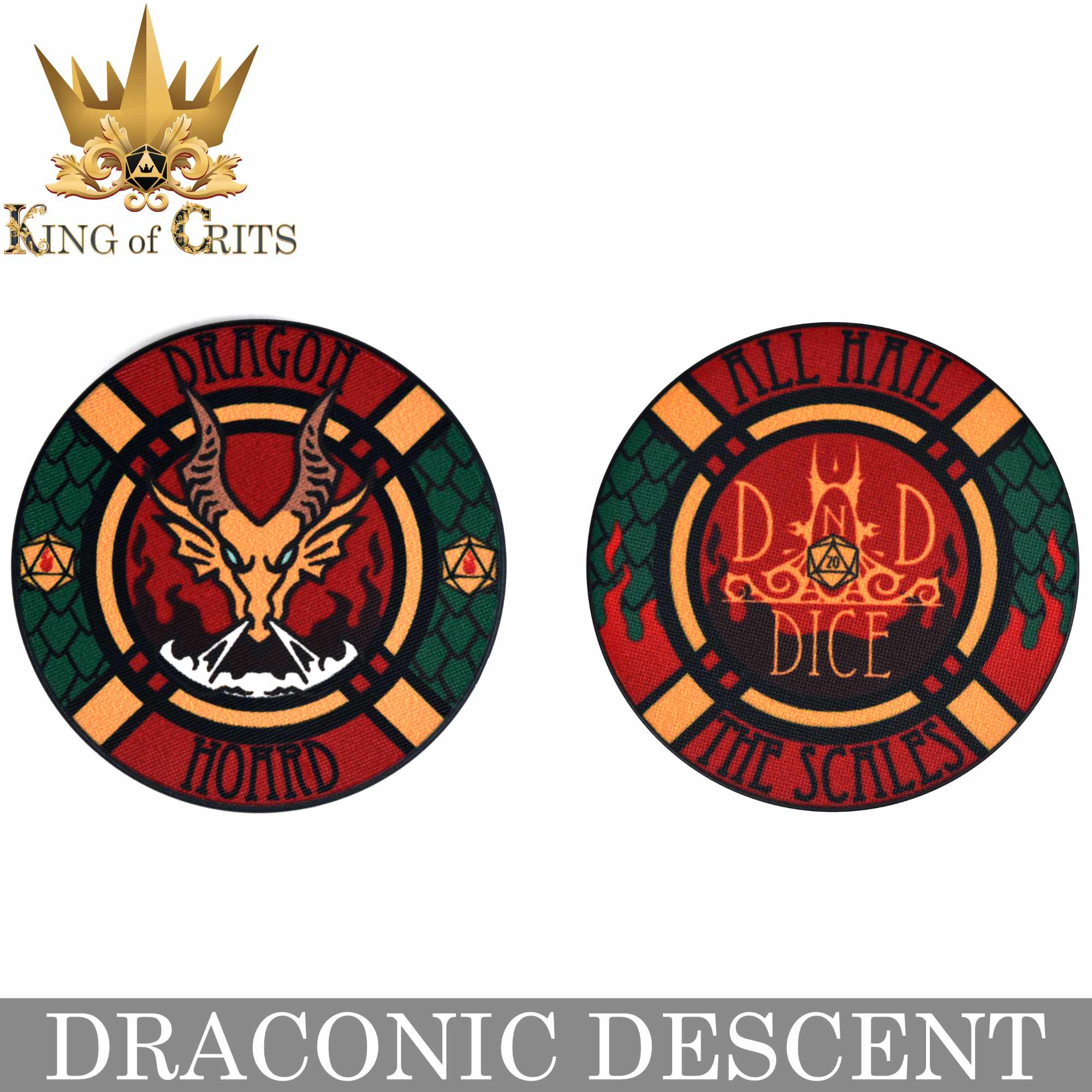 Draconic Descent 11 Dice Set - Bards & Cards