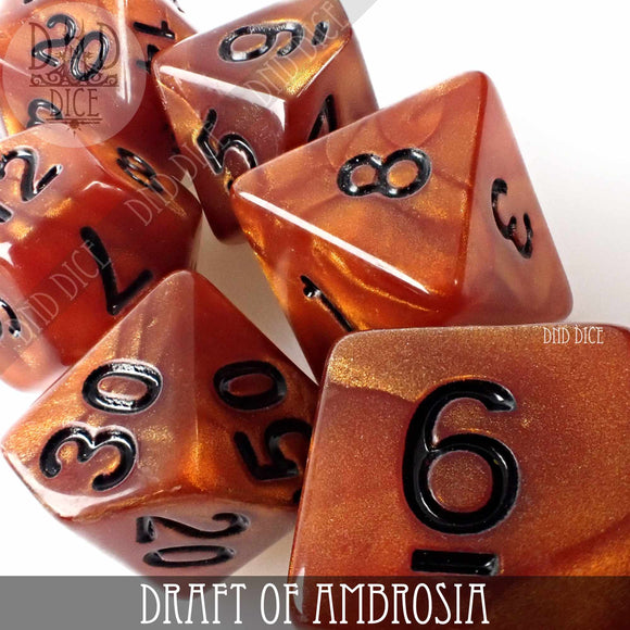 Draft of Ambrosia Dice Set - Bards & Cards