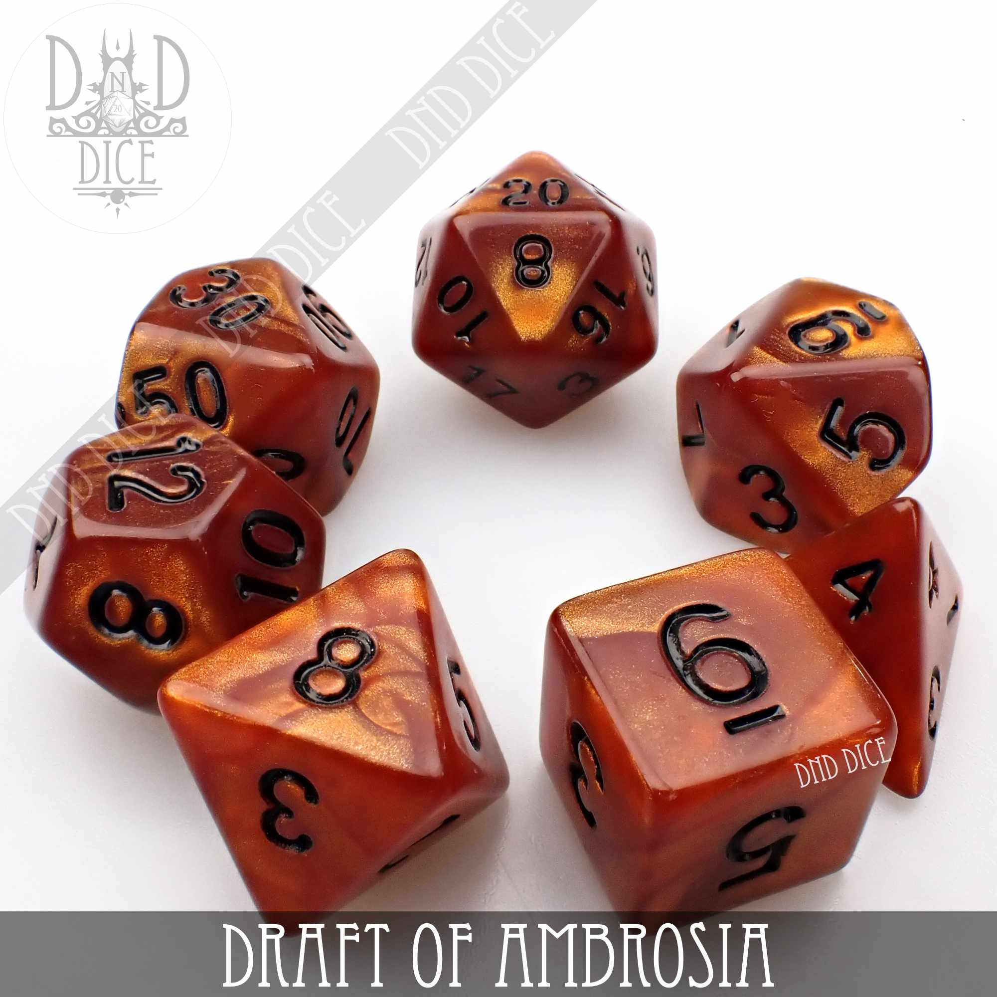 Draft of Ambrosia Dice Set - Bards & Cards