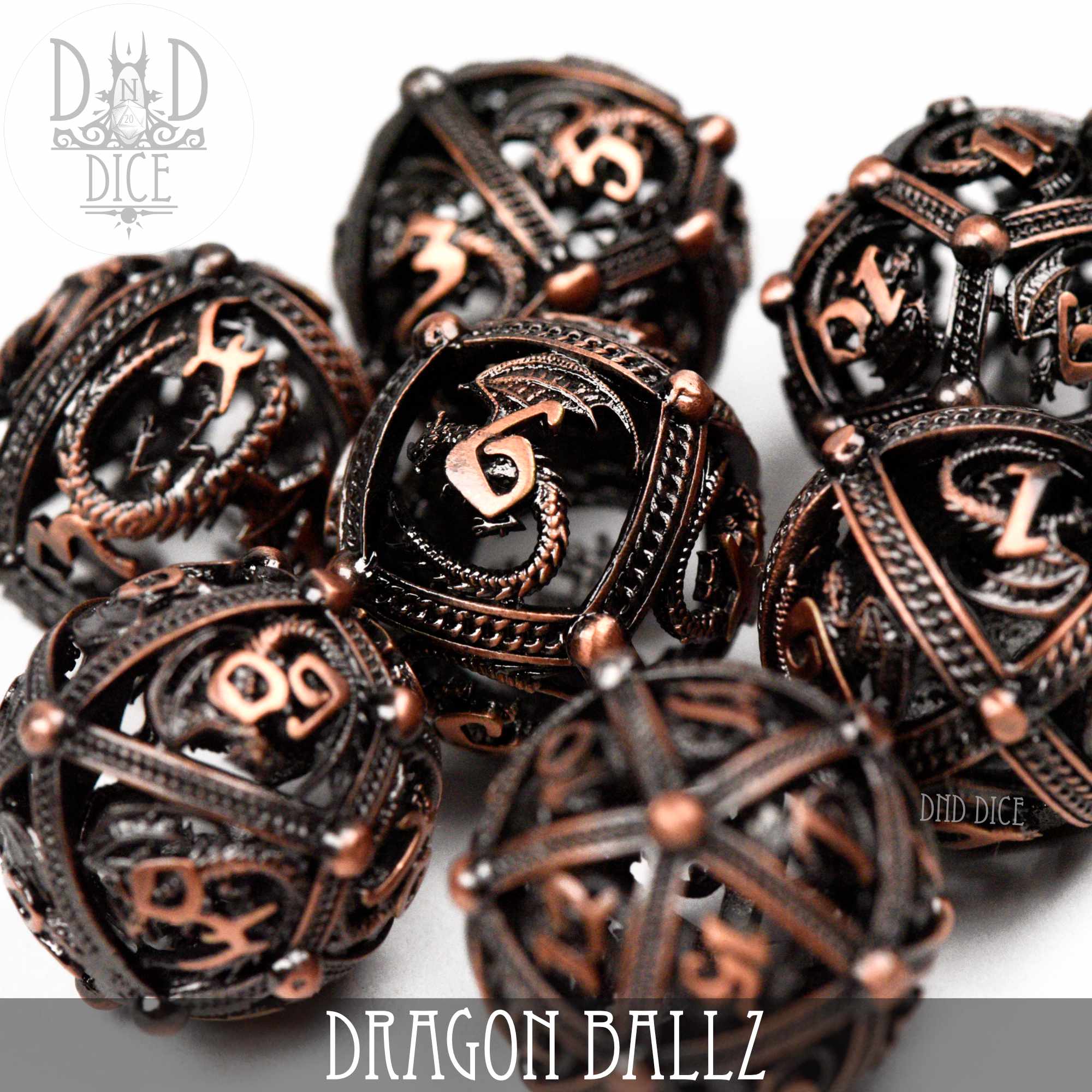 Dragon Ballz Metal Dice Set (Gift Box) - Bards & Cards