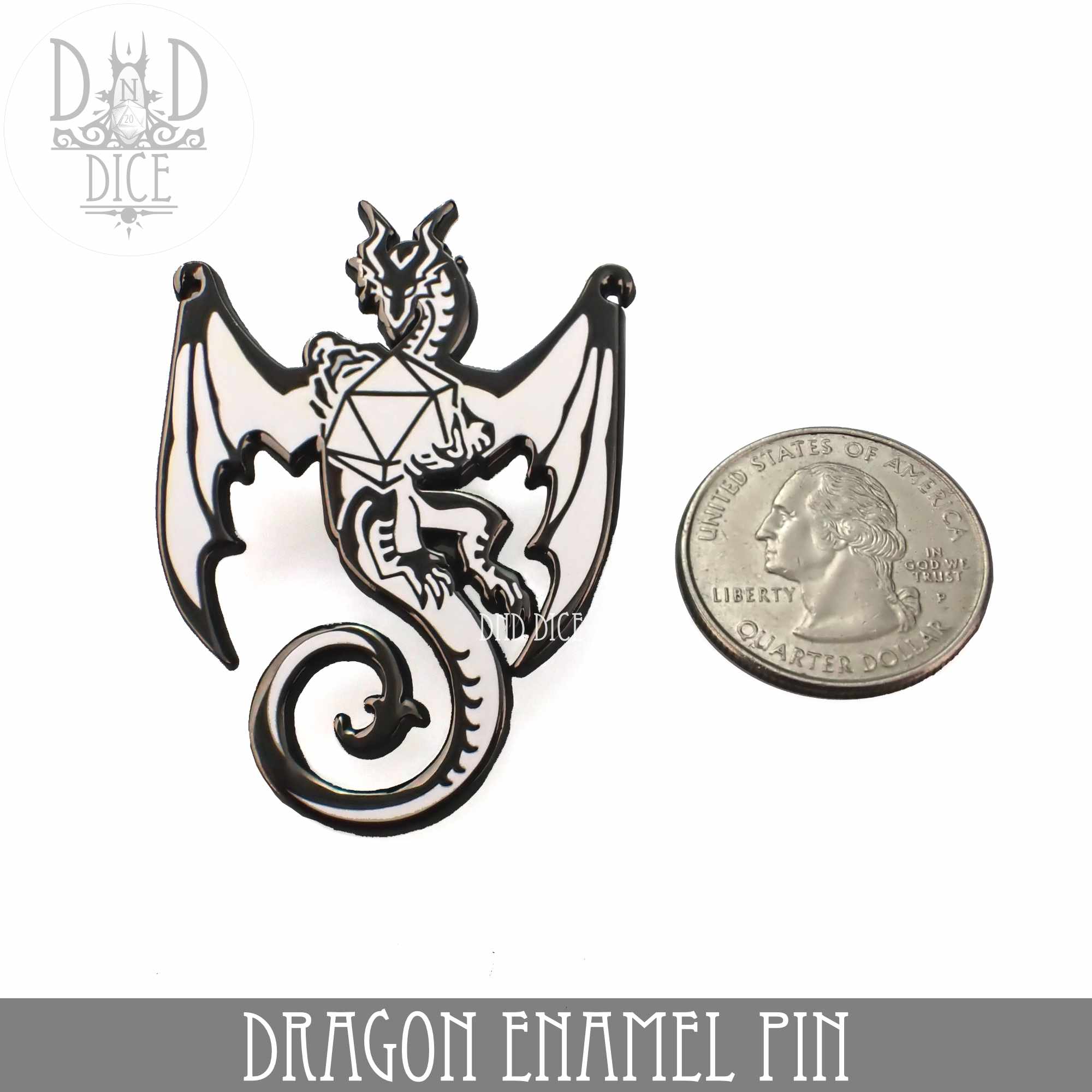 Dragon Enamel Pin - Bards & Cards