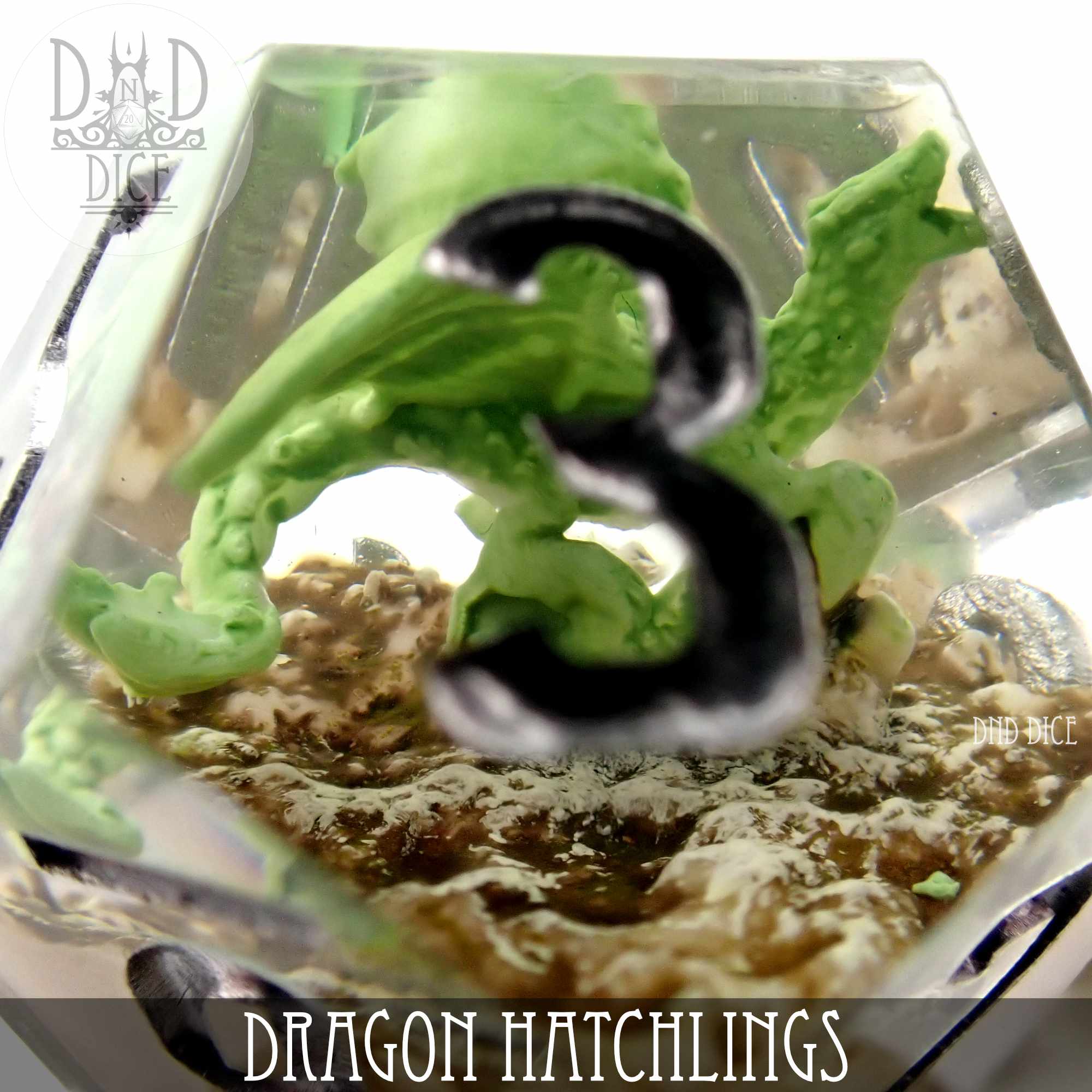 Dragon Hatchlings Handmade Dice Set - Bards & Cards