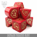 Dragon Modern Ruby Dice Set - Bards & Cards