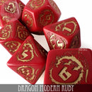Dragon Modern Ruby Dice Set - Bards & Cards
