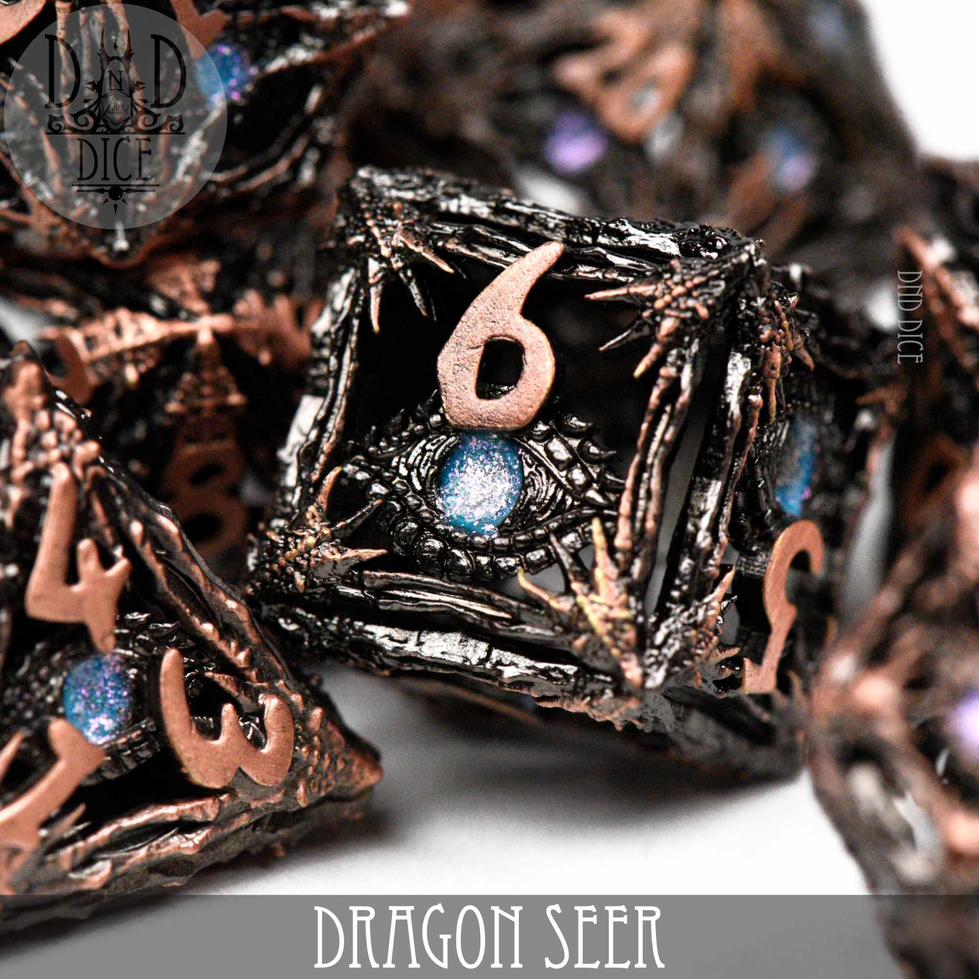 Dragon Seer Metal Dice Set (Gift Box) - Bards & Cards