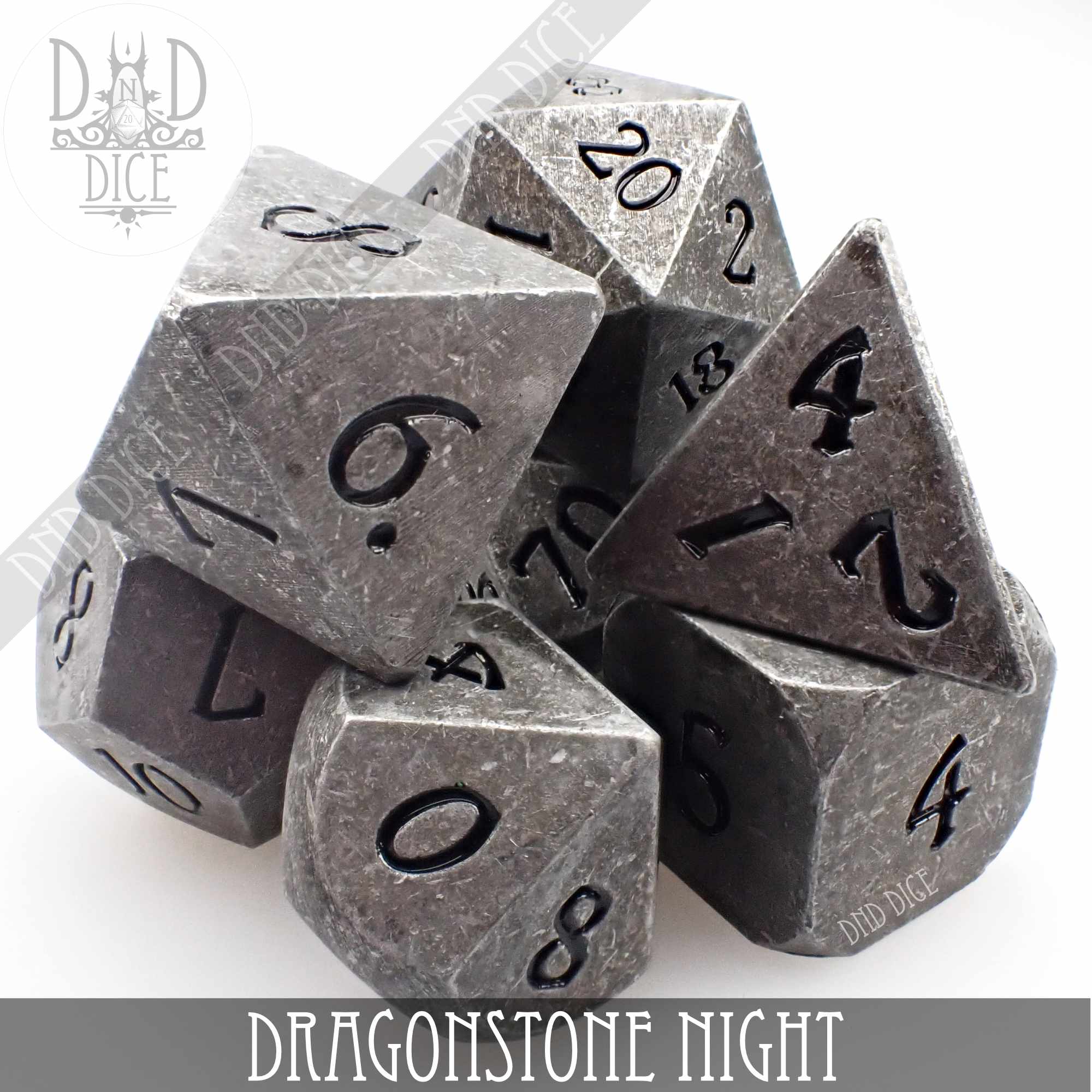 Dragonstone Night Dice Set - Bards & Cards