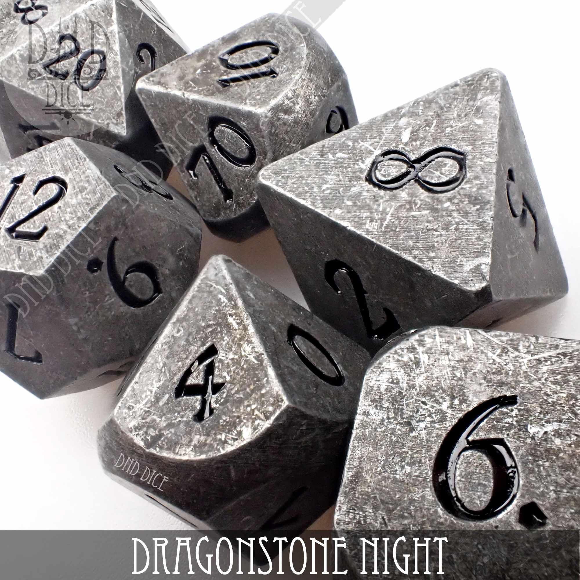 Dragonstone Night Dice Set - Bards & Cards