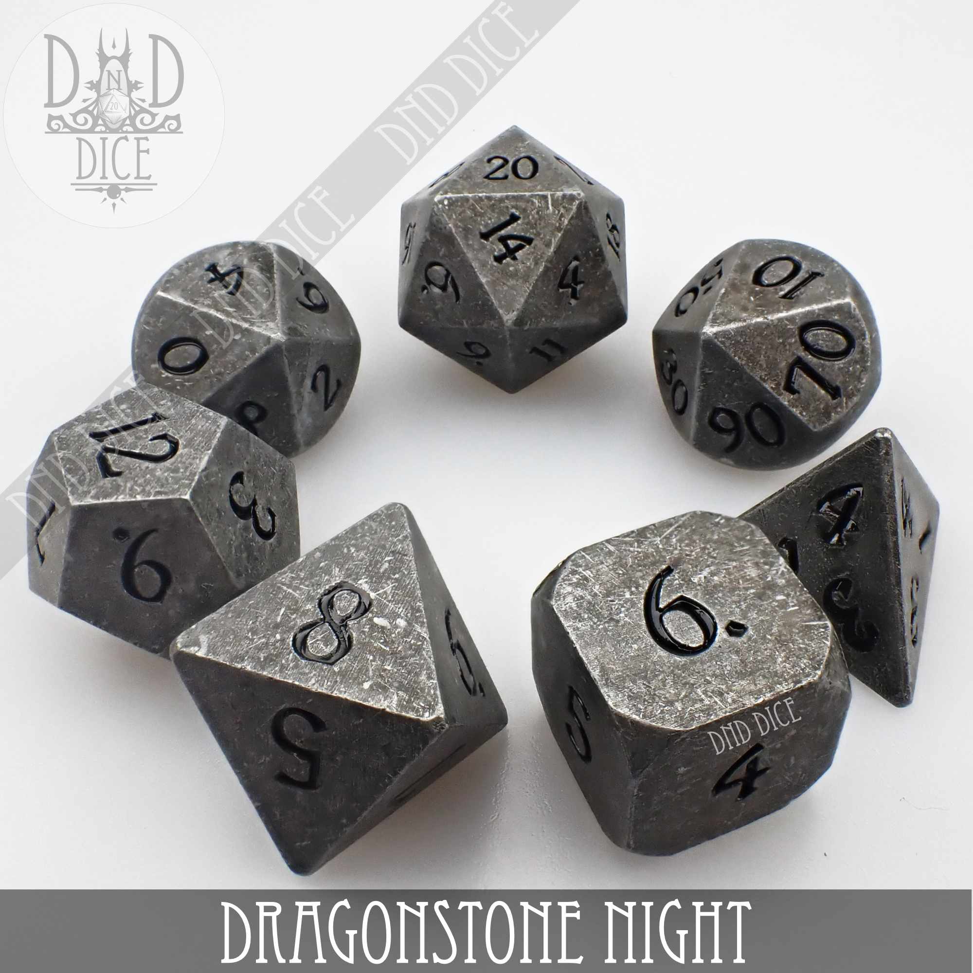 Dragonstone Night Dice Set - Bards & Cards