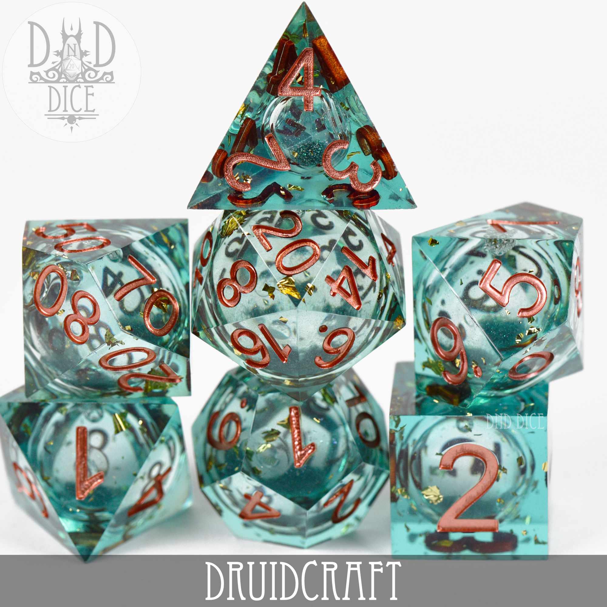 Druidcraft Liquid Core Dice Set - Bards & Cards