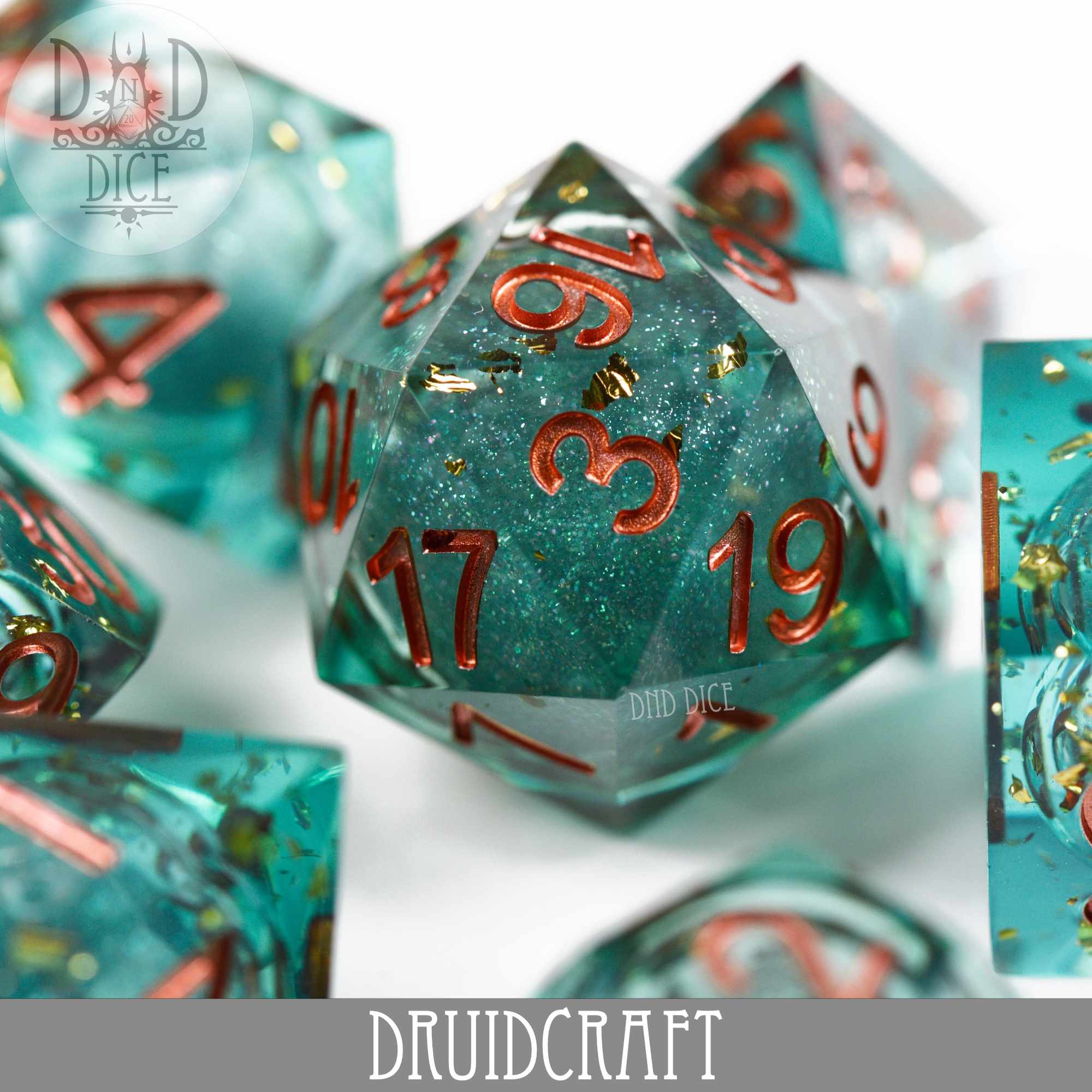 Druidcraft Liquid Core Dice Set - Bards & Cards