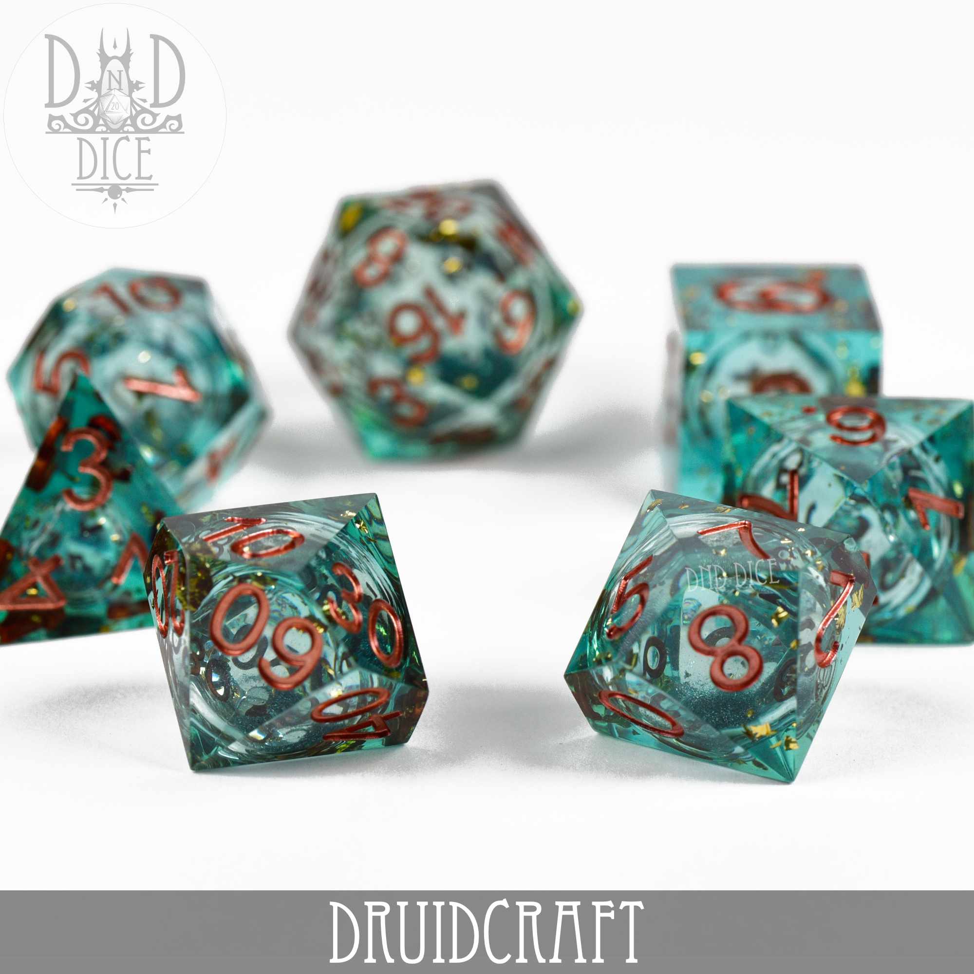 Druidcraft Liquid Core Dice Set - Bards & Cards