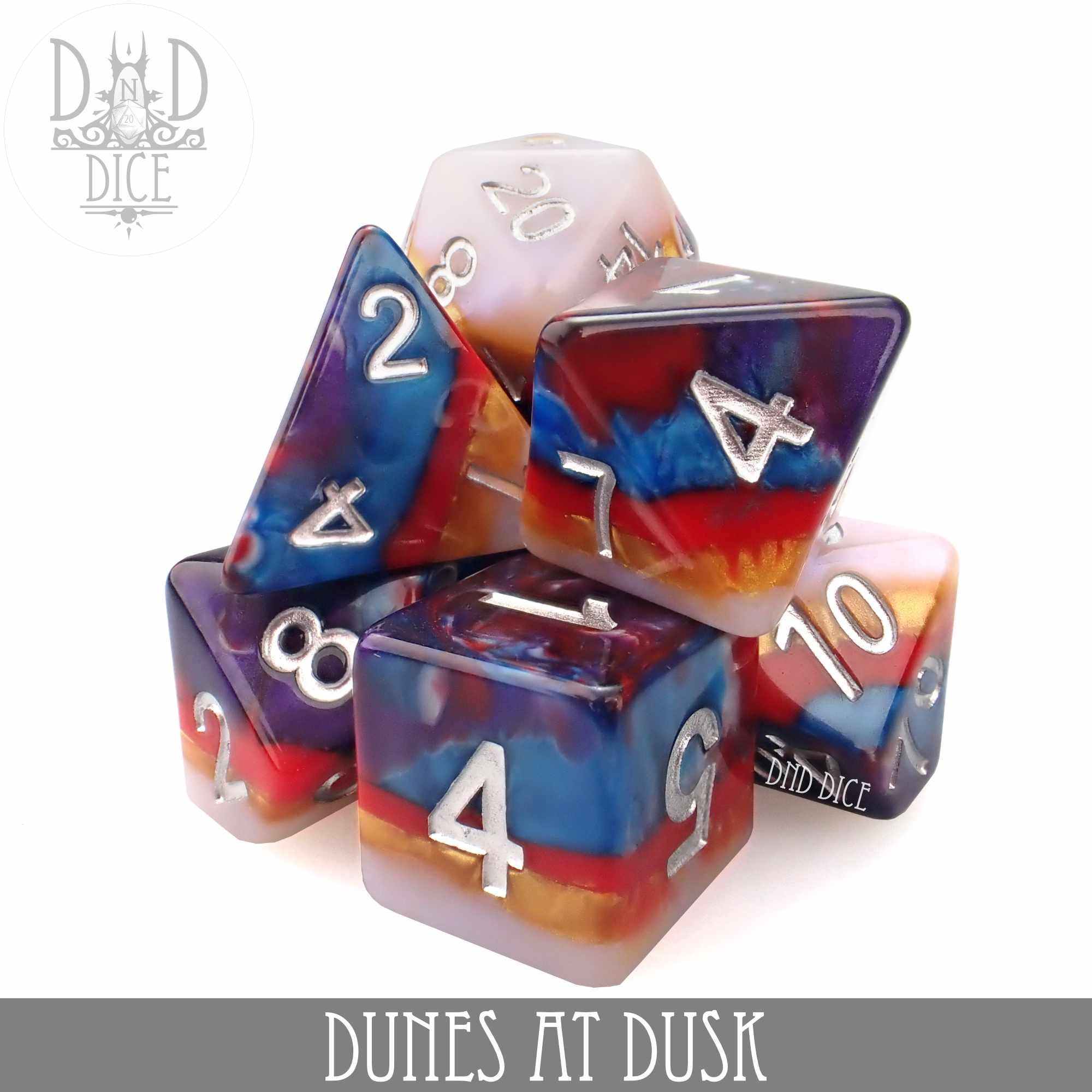 Dunes at Dusk Dice Set - Bards & Cards