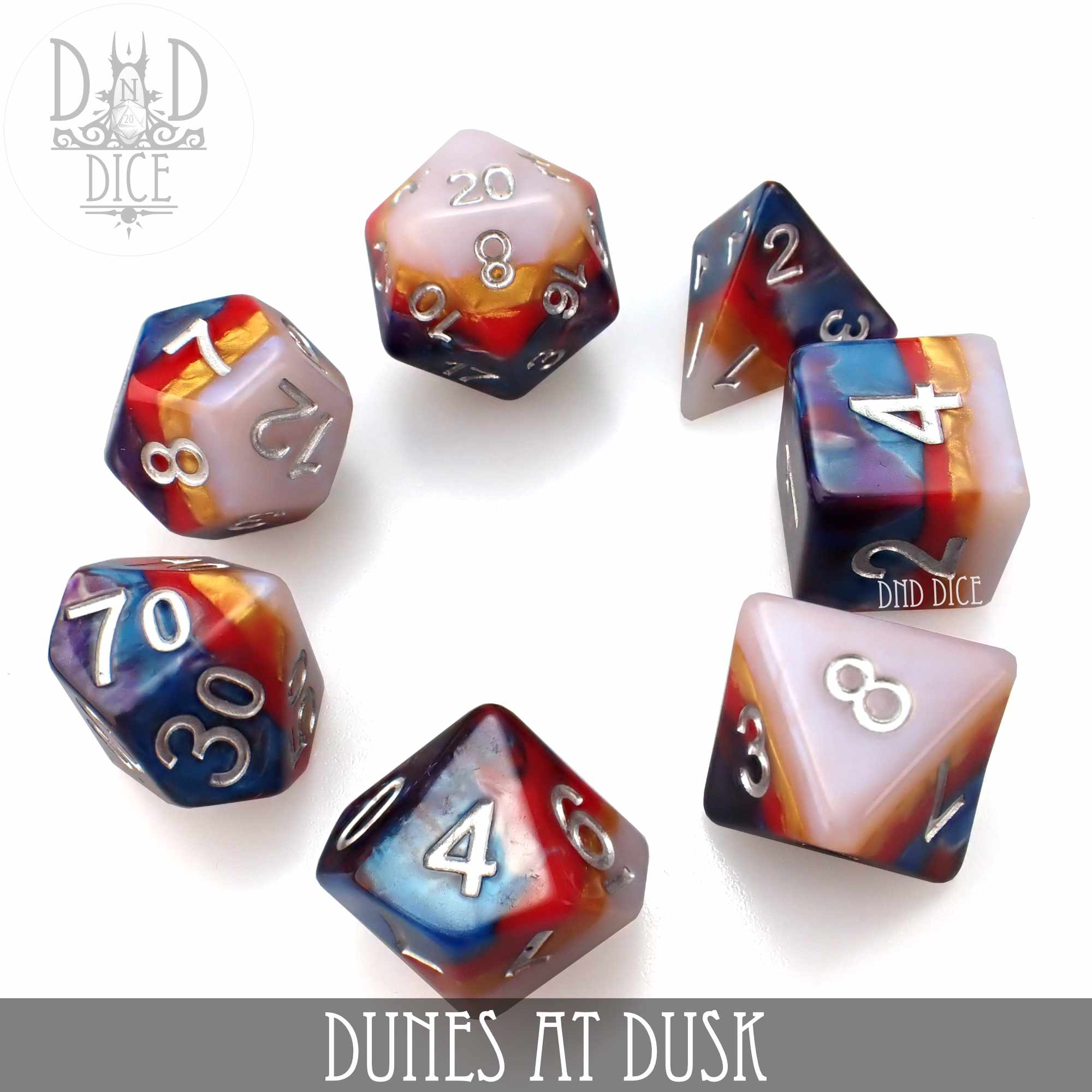 Dunes at Dusk Dice Set - Bards & Cards