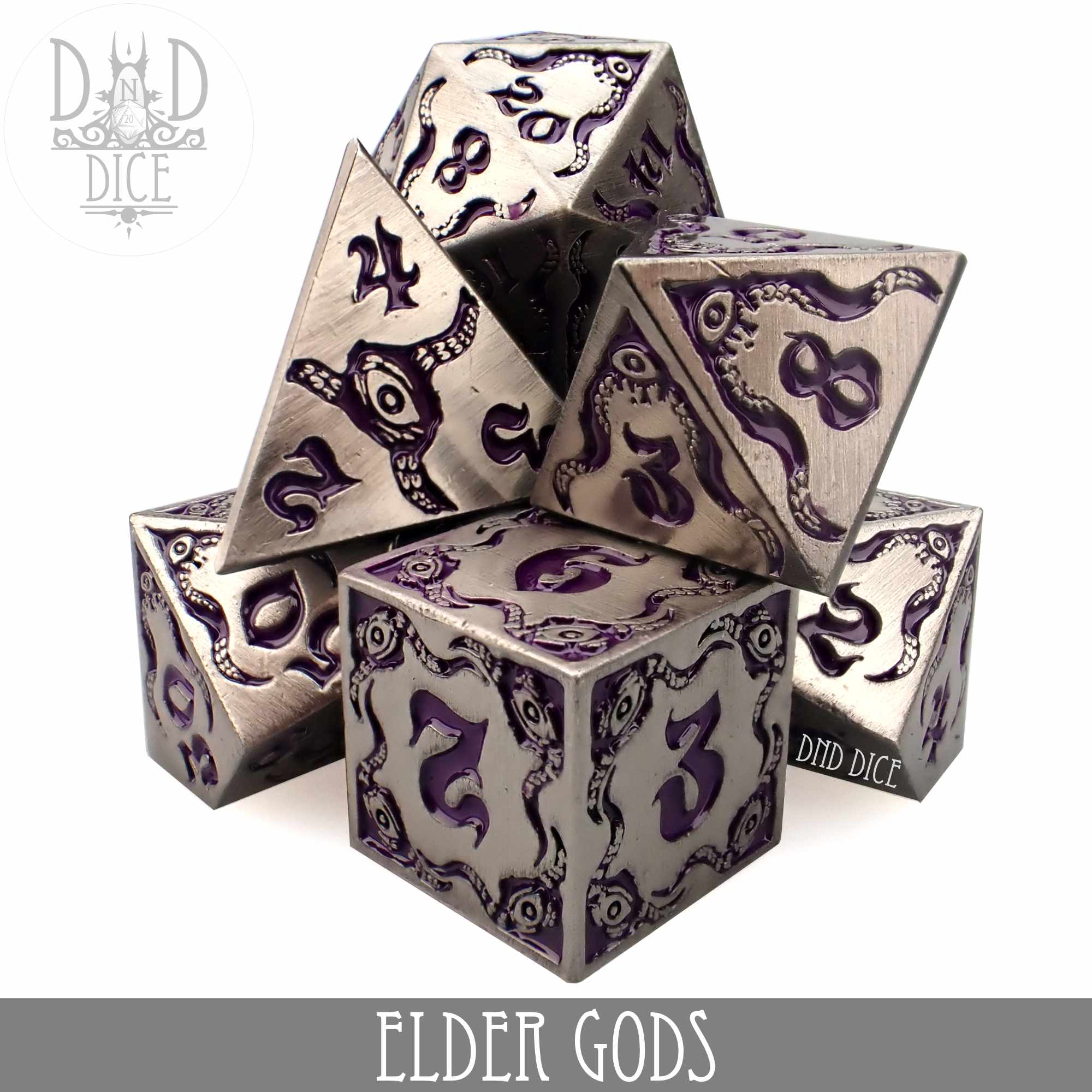 Elder Gods Metal Dice Set - Bards & Cards