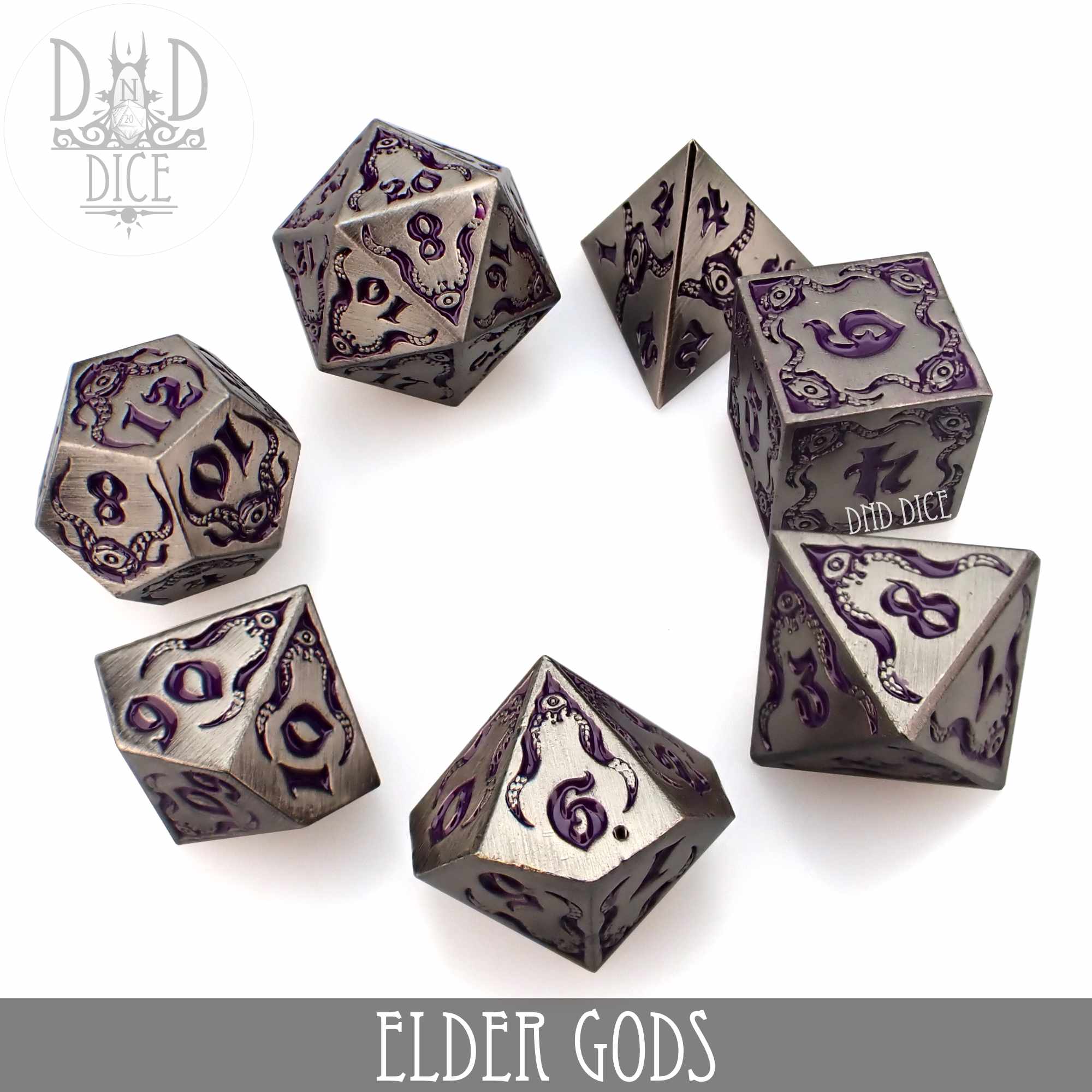 Elder Gods Metal Dice Set - Bards & Cards