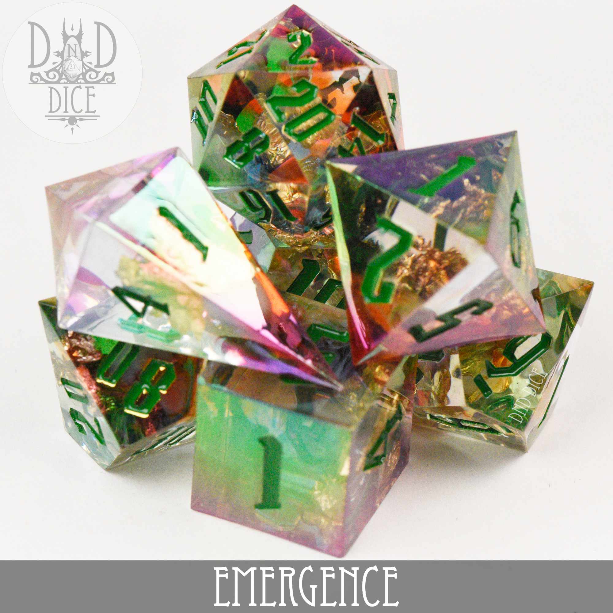 Emergence Handmade Dice Set - Bards & Cards