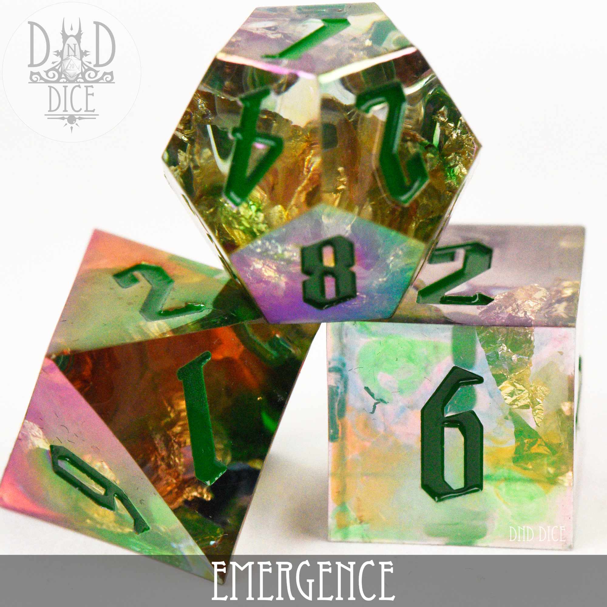 Emergence Handmade Dice Set - Bards & Cards