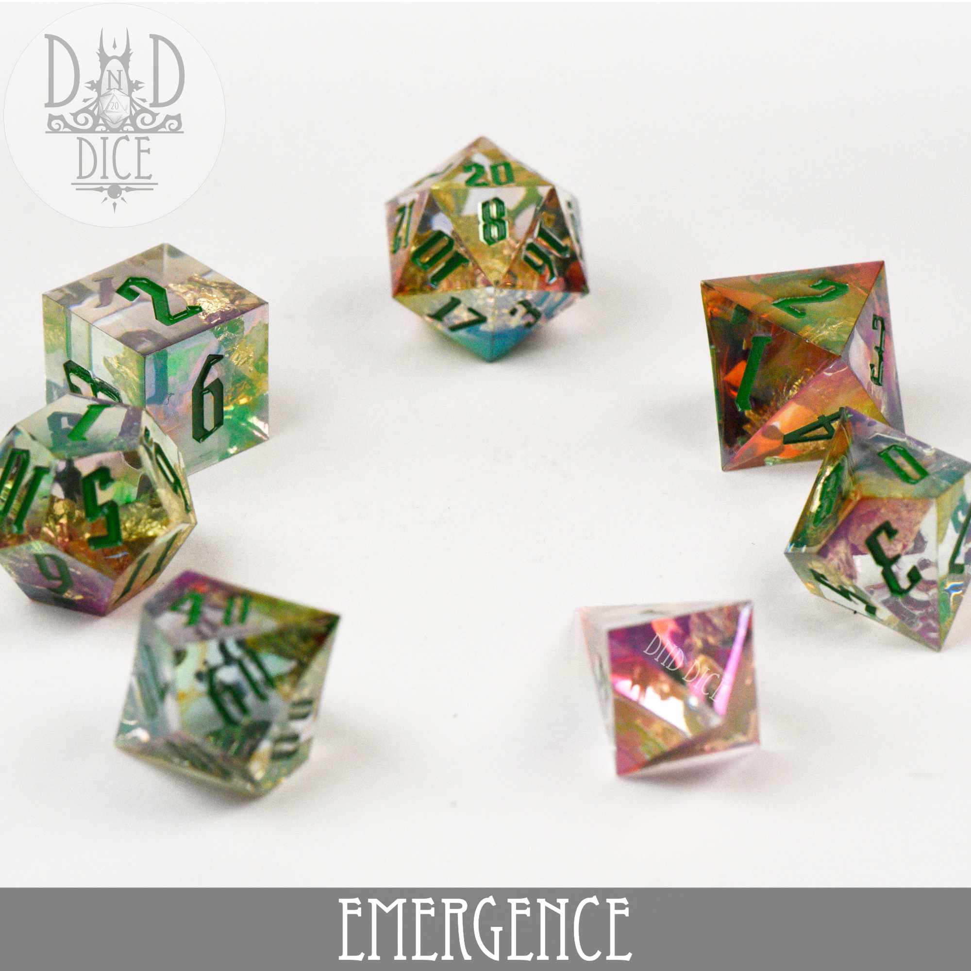 Emergence Handmade Dice Set - Bards & Cards