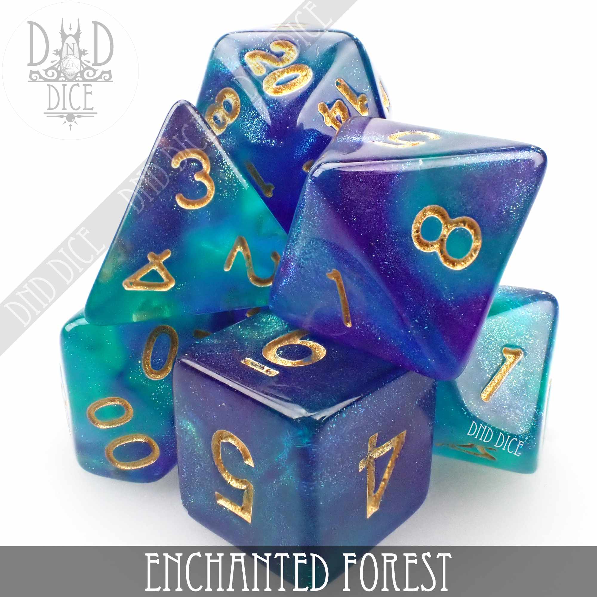 Enchanted Forest Dice Set - Bards & Cards