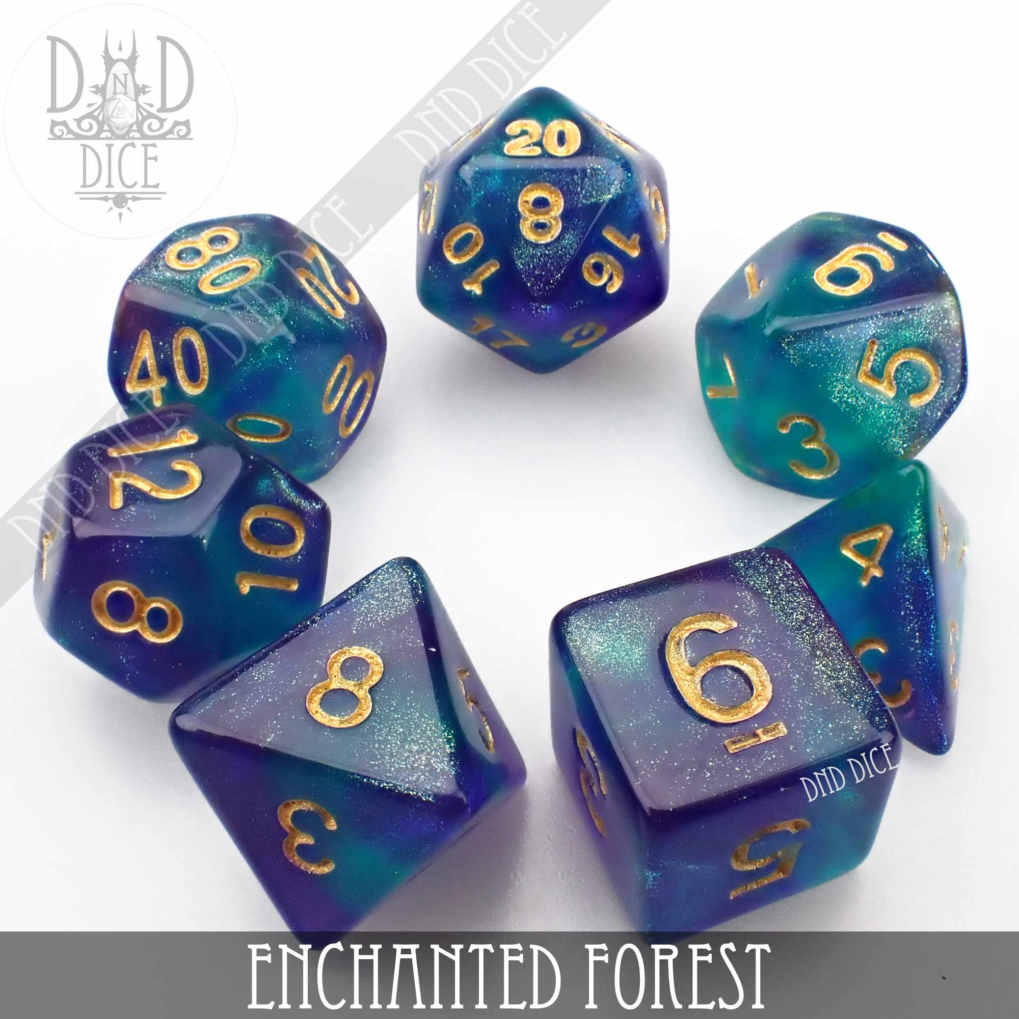 Enchanted Forest Dice Set - Bards & Cards