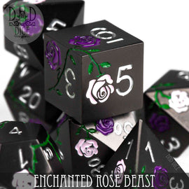 Enchanted Rose: Beast - Metal Dice Set - Bards & Cards