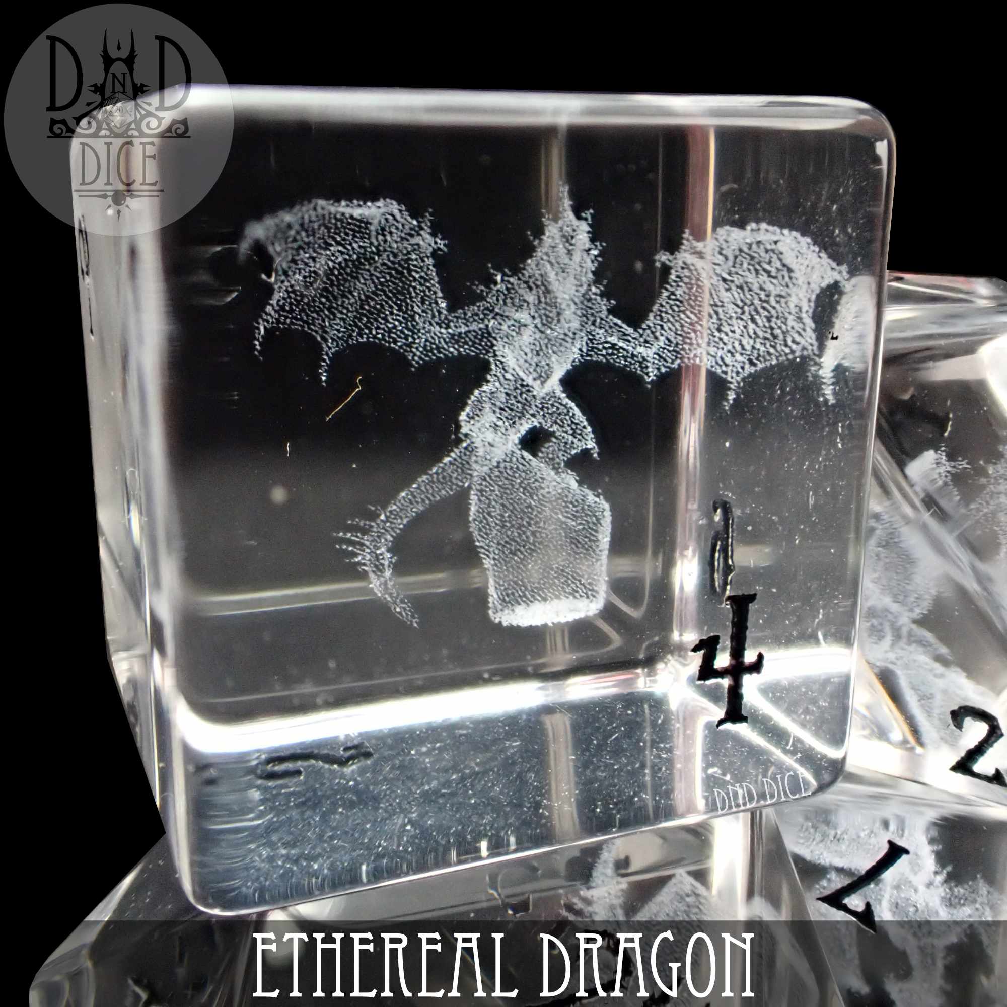 Ethereal Dragon Glass Dice Set (Gift Box) - Bards & Cards