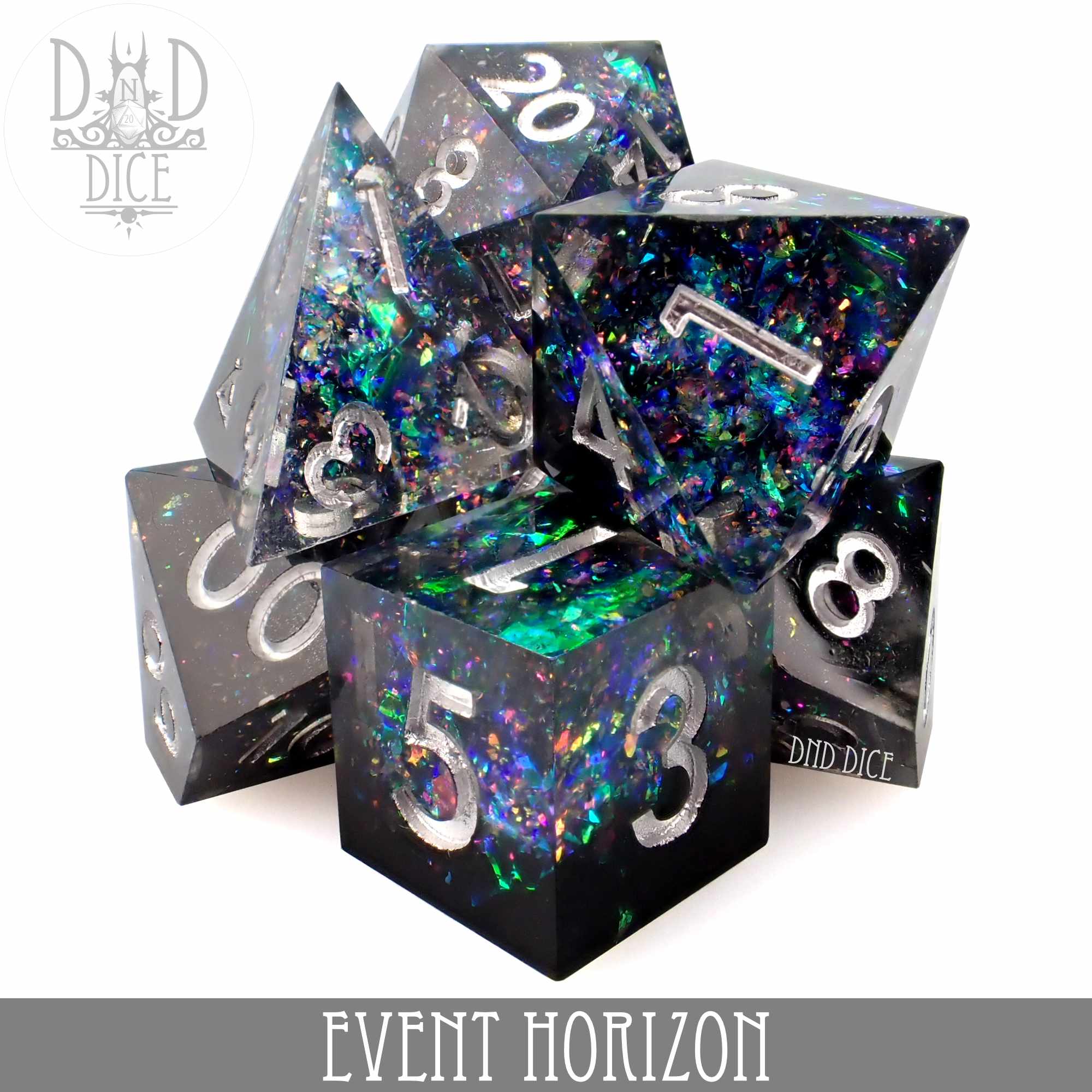 Event Horizon Handmade Dice Set - Bards & Cards