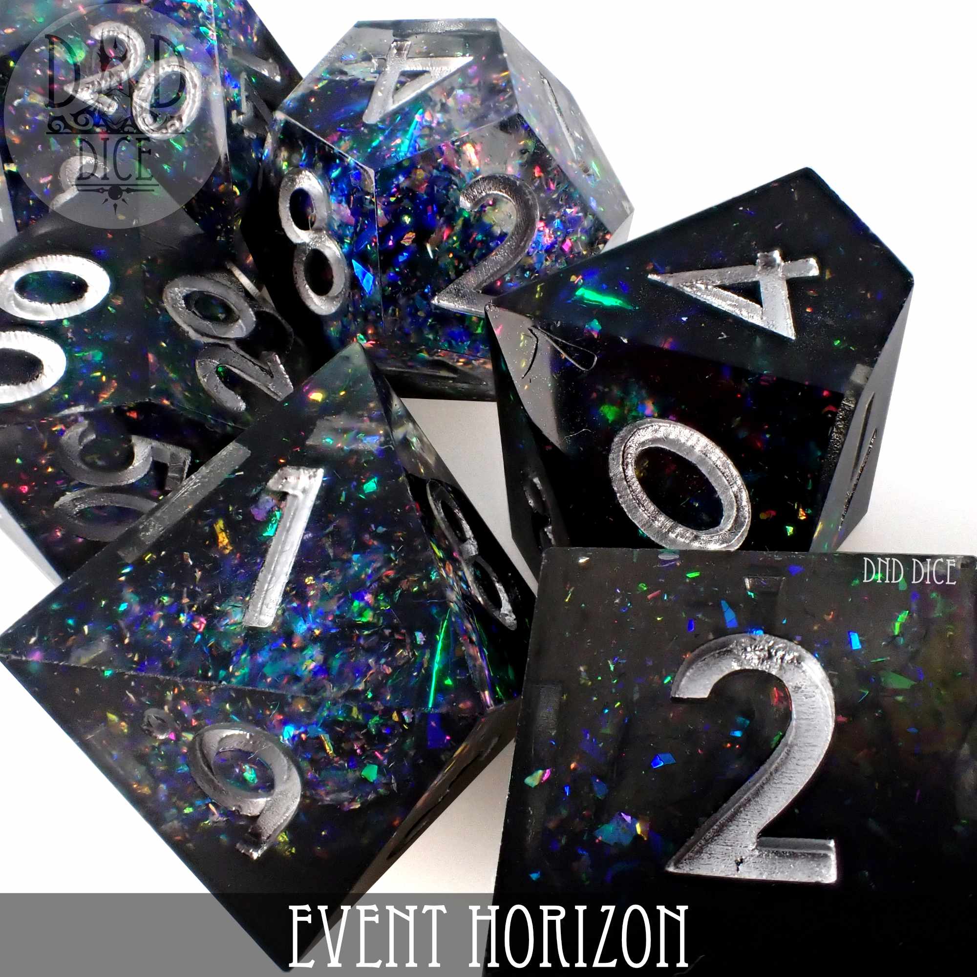 Event Horizon Handmade Dice Set - Bards & Cards