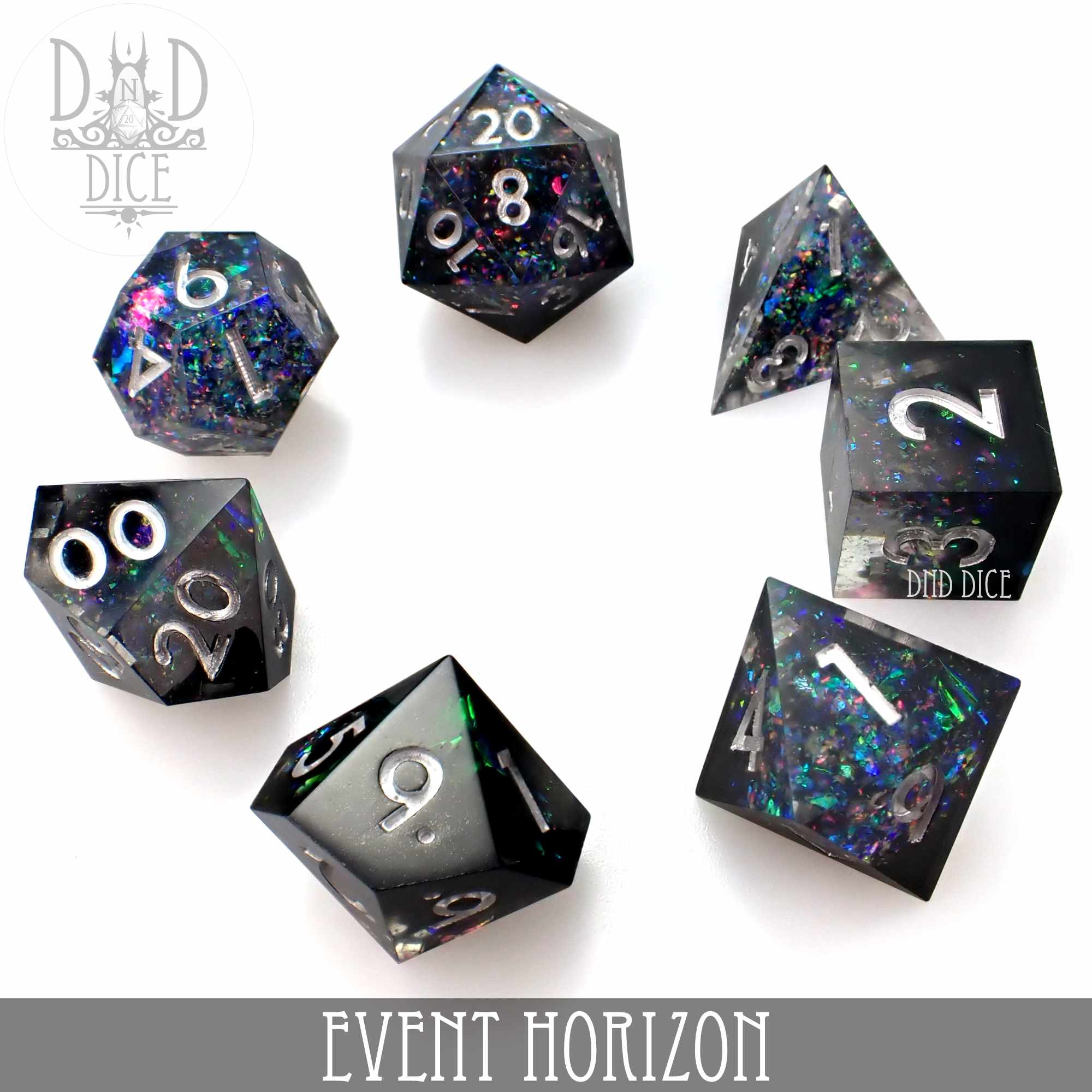 Event Horizon Handmade Dice Set - Bards & Cards