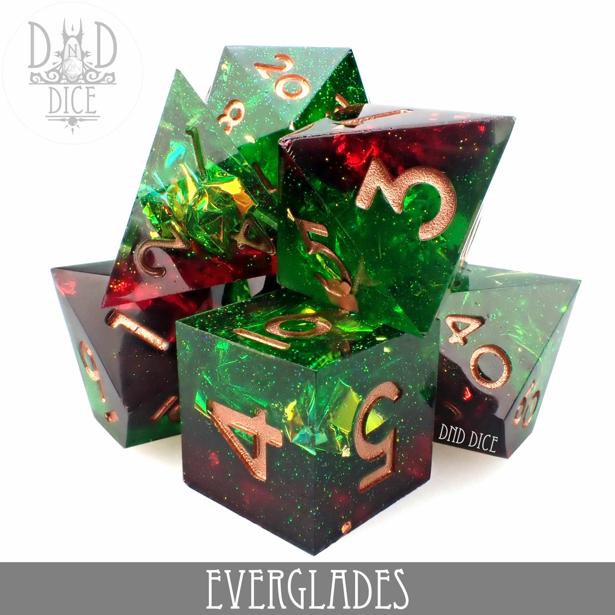 Everglades Handmade Dice Set - Bards & Cards