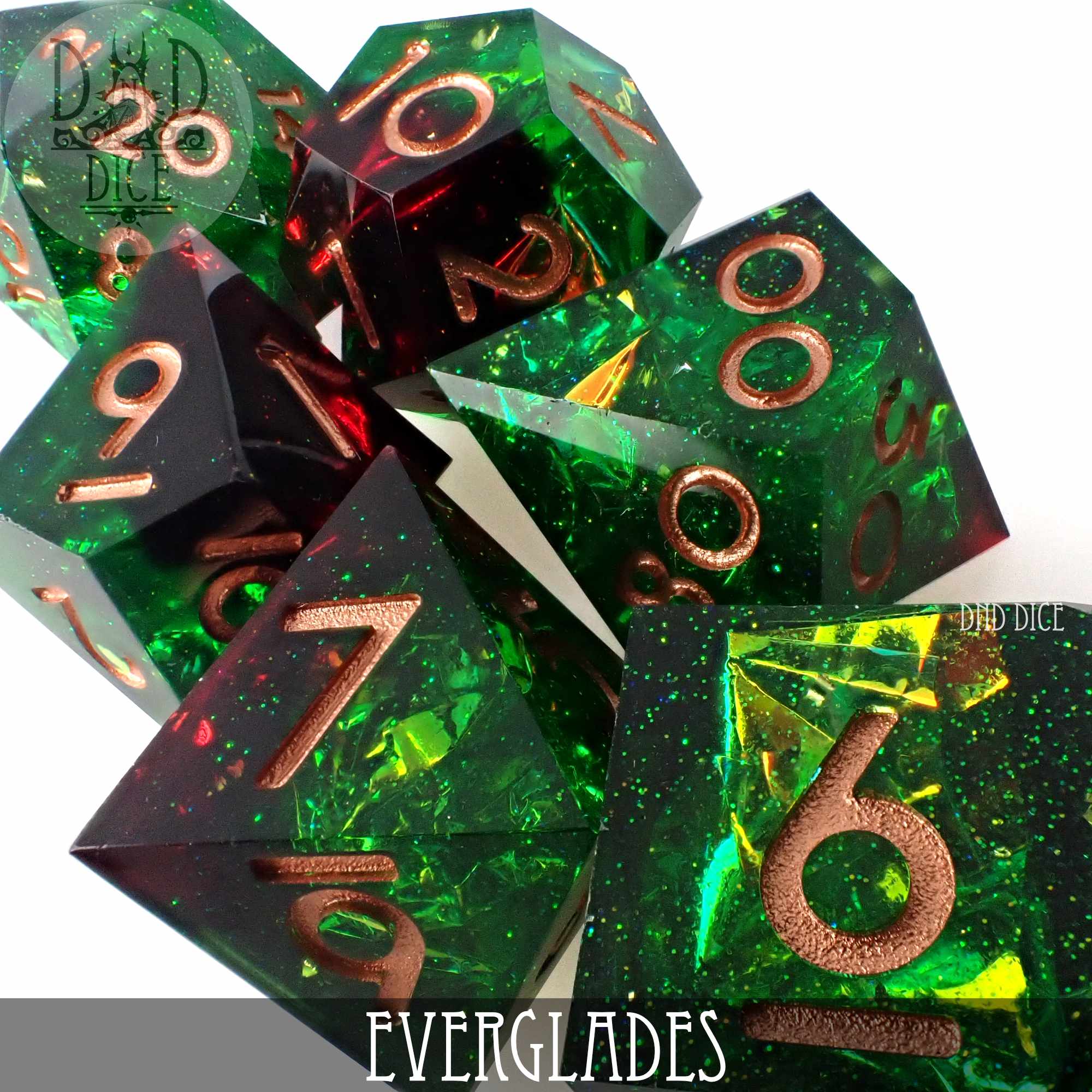 Everglades Handmade Dice Set - Bards & Cards