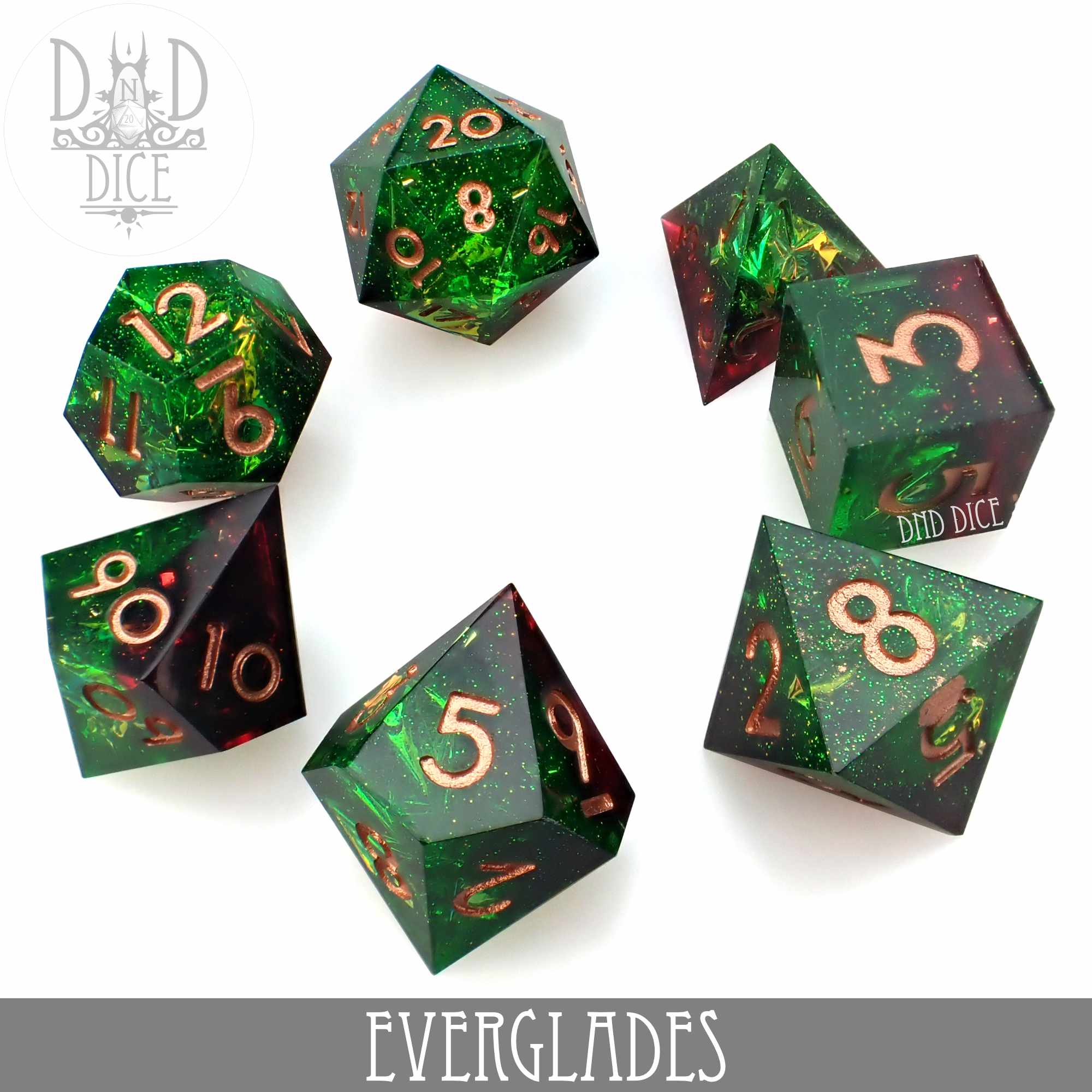 Everglades Handmade Dice Set - Bards & Cards