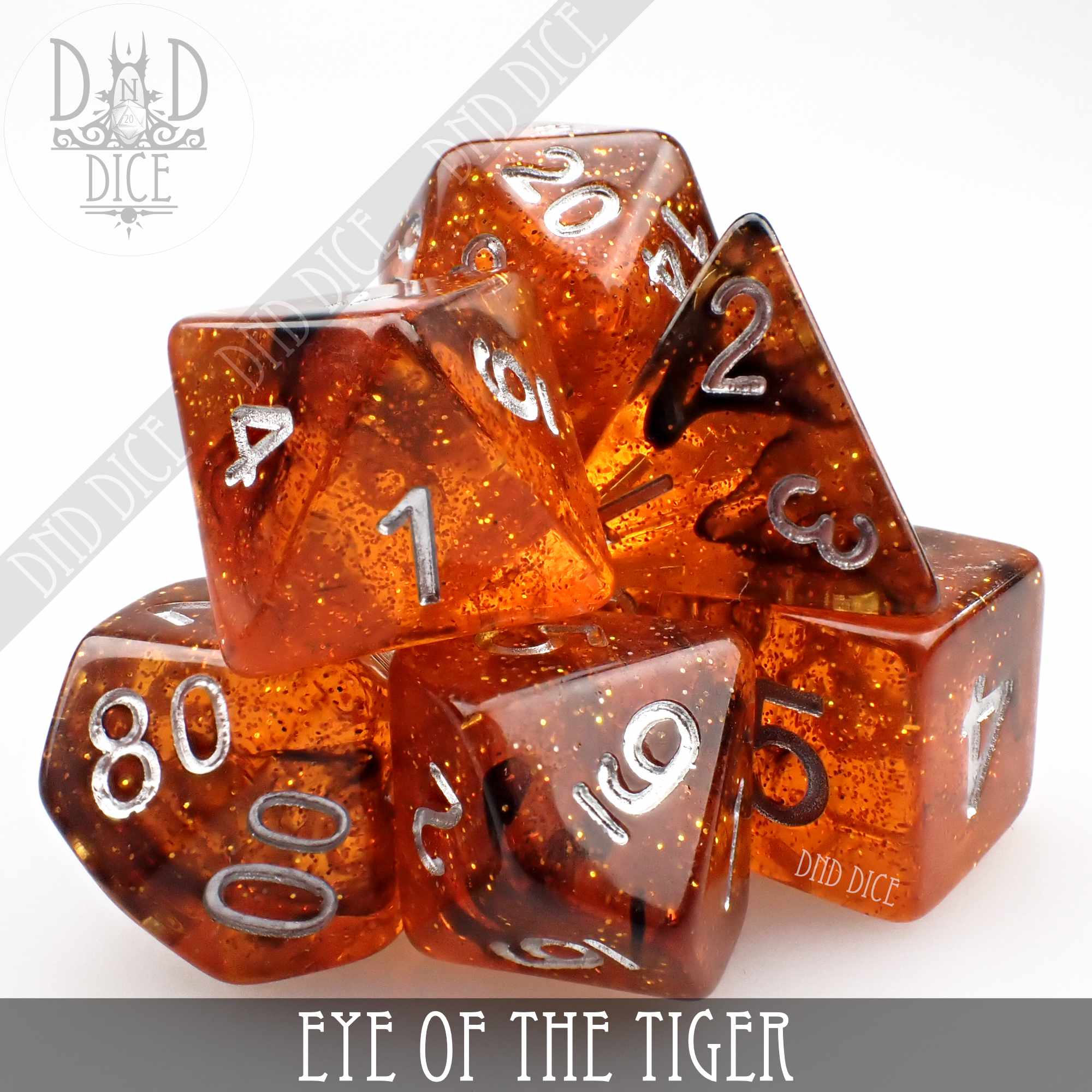 Eye of the Tiger Dice Set - Bards & Cards